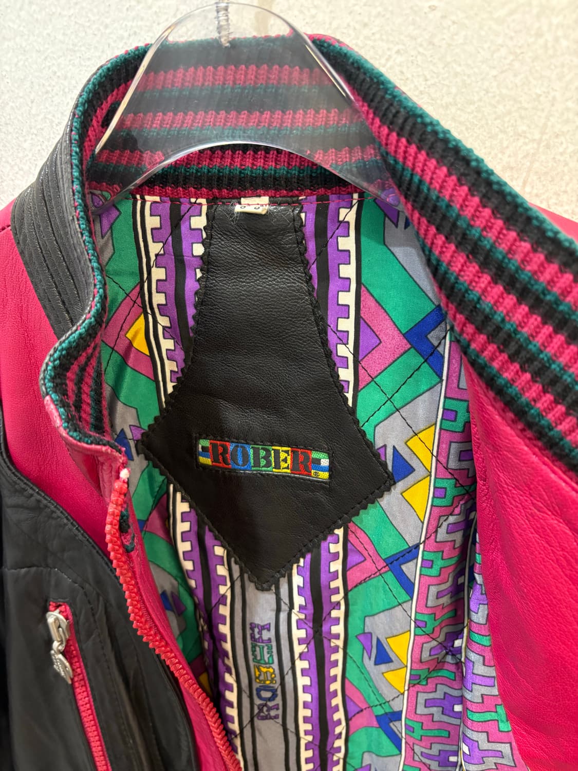 rober pink point leather jacket﻿ 상품이미지7