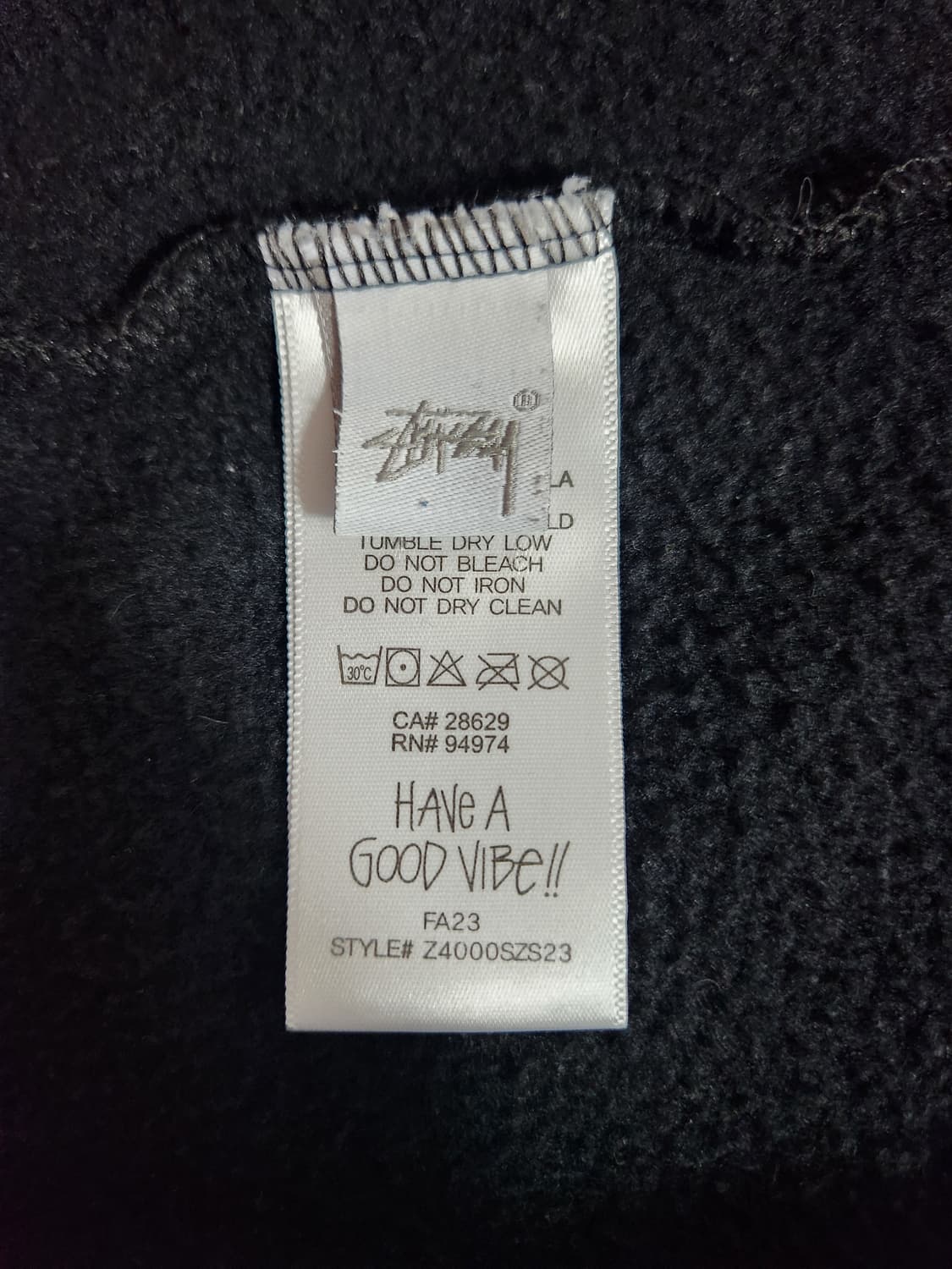 스투시 x 본앤레이즈드 로고 후드 집업 M 상품이미지6