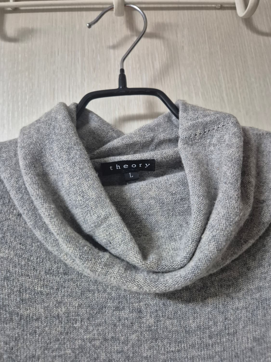 띠어리 캐시미어100프로  타들넥 니트 하프니트 라지 여성 상품이미지5