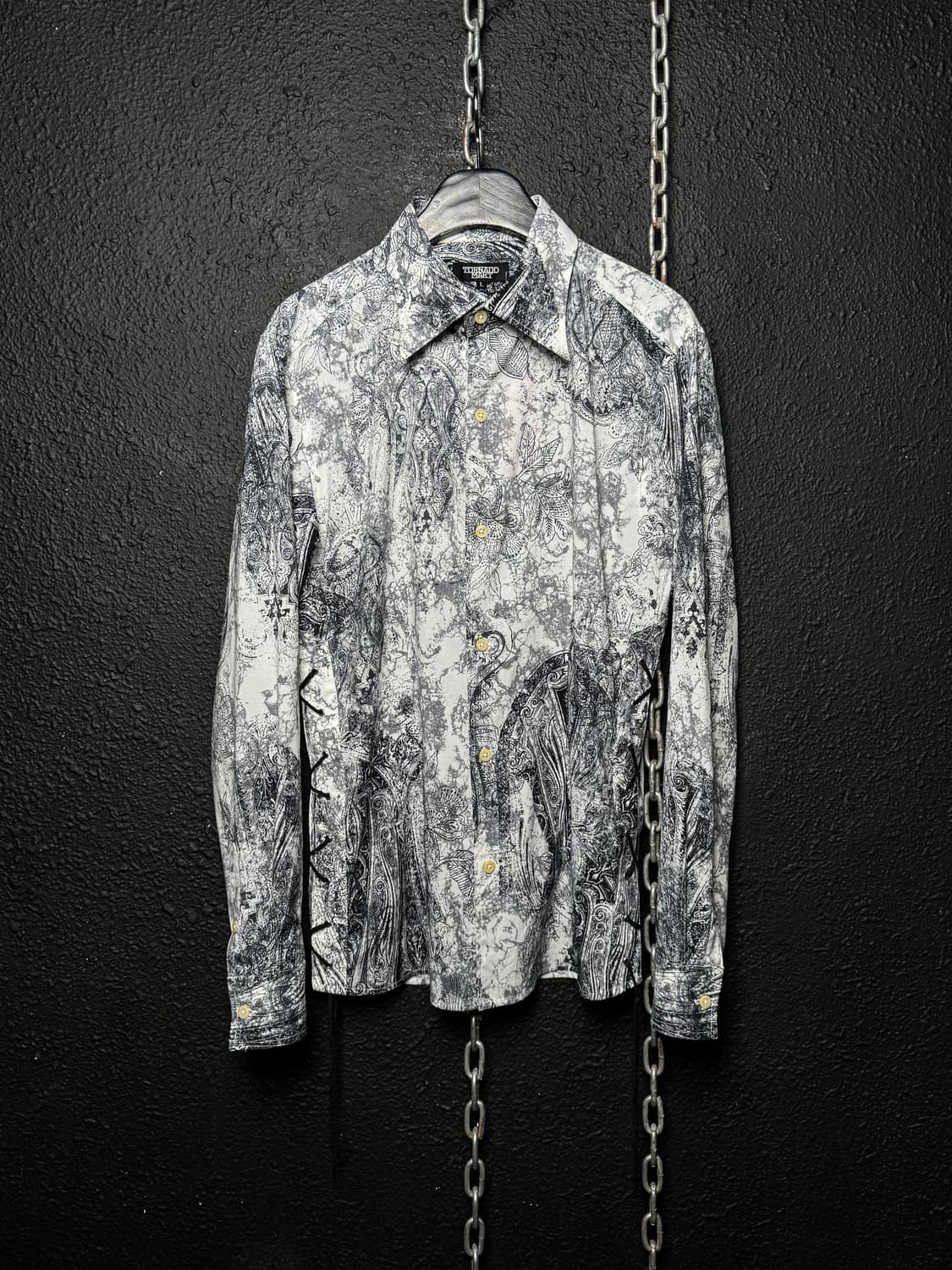TORNADO MART – Paisley Lace-up Shirt  상품이미지6