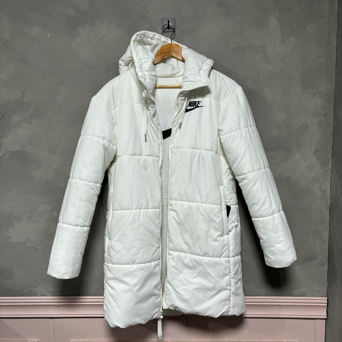 나이키 스우시 빅로고 양면 패딩 화이트 상품이미지5