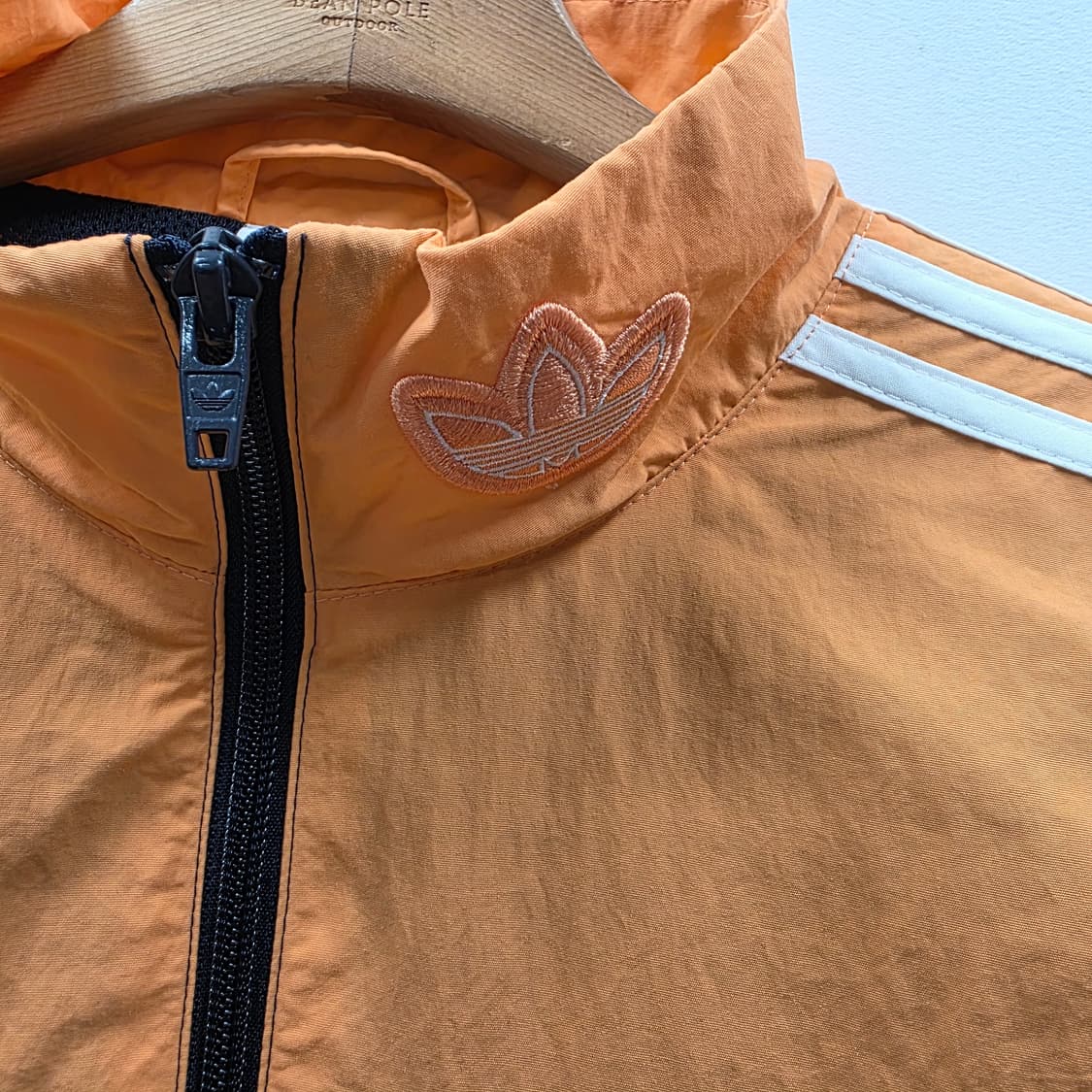 0809 아디다스 오리지널 바람막이 자켓 오렌지 네이비 배색 공용 상품이미지4