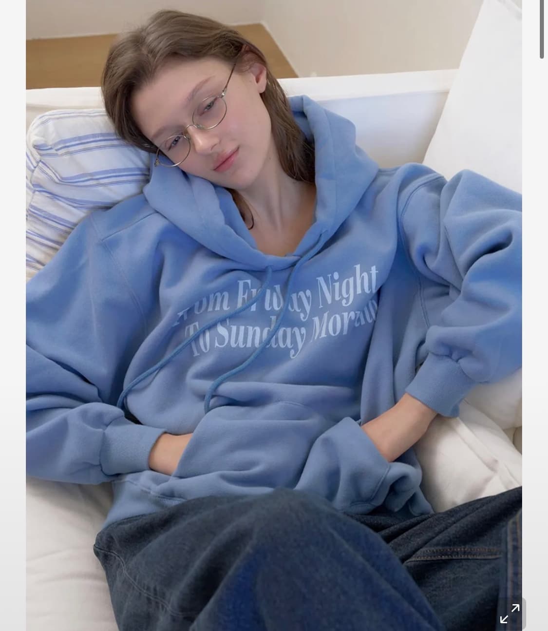 헤더먼트 위켄드 플리스후디  (베이비 블루) 상품이미지1