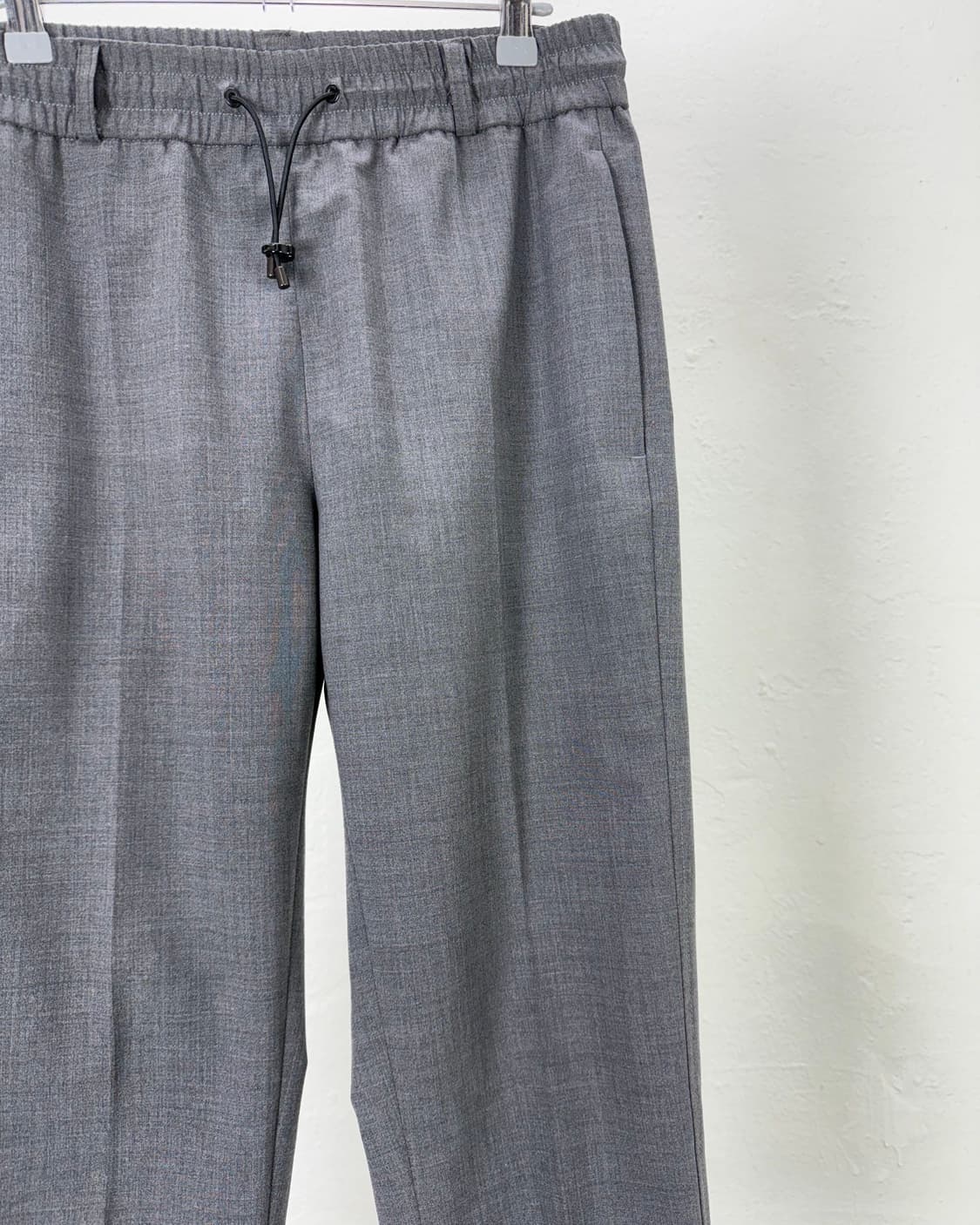 몽클레르 그레이 멜란지 드로스트링 웨이스트 팬츠 상품이미지3