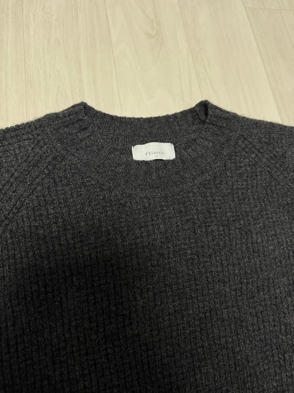 [2] phlannel 플라넬 램스울 니트 차콜 상품이미지2