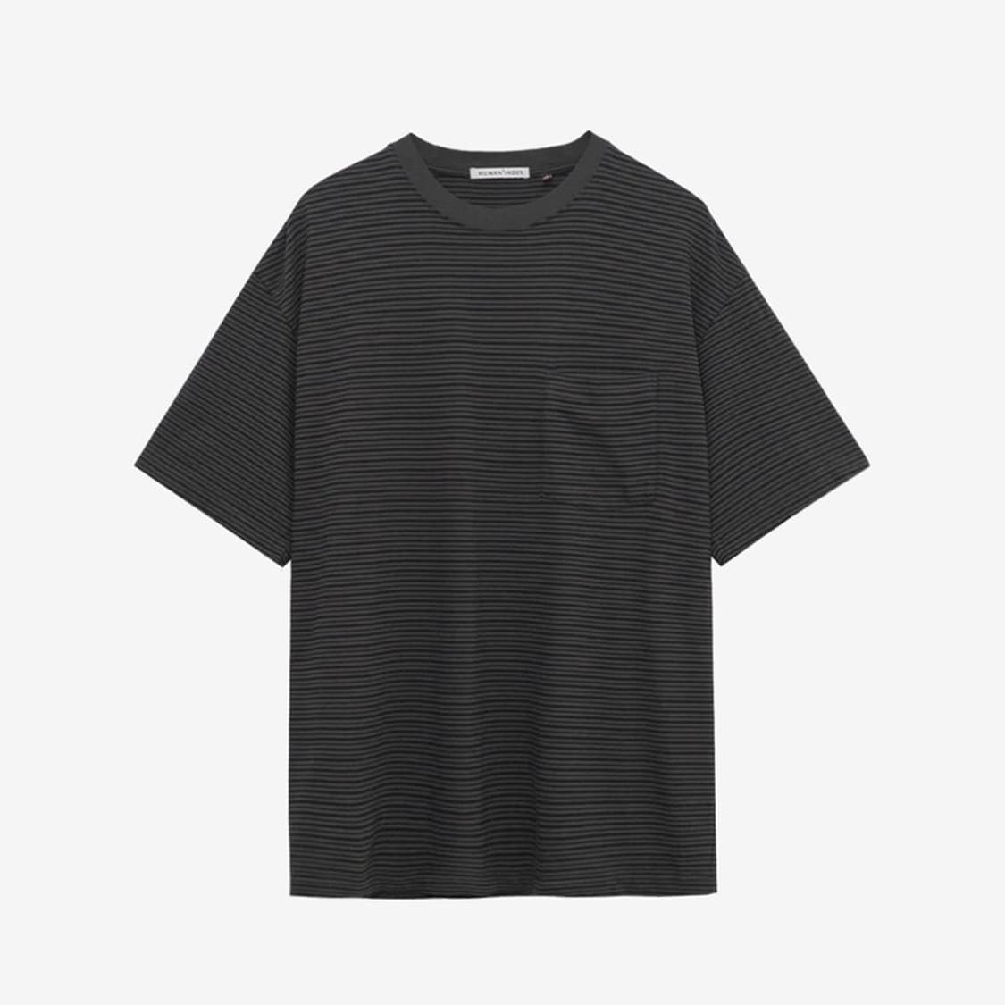 [3]폴리테루 휴먼인덱스 휴먼 스트라이프 포켓 1/2티 차콜 상품이미지1