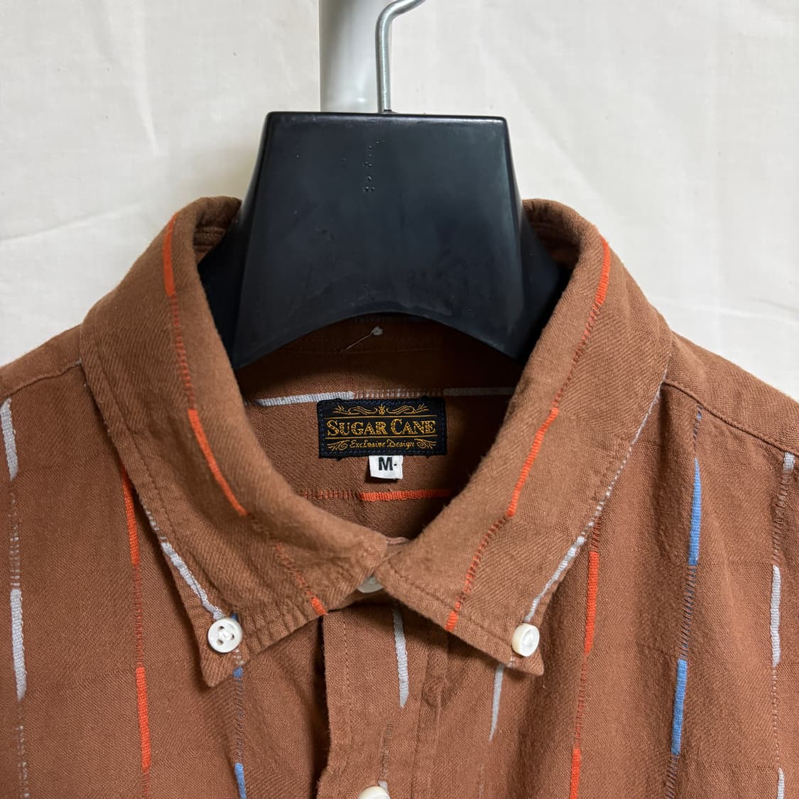 슈가케인 네이티브 아메리칸 스트라이프 셔츠 / 브라운, M 상품이미지4