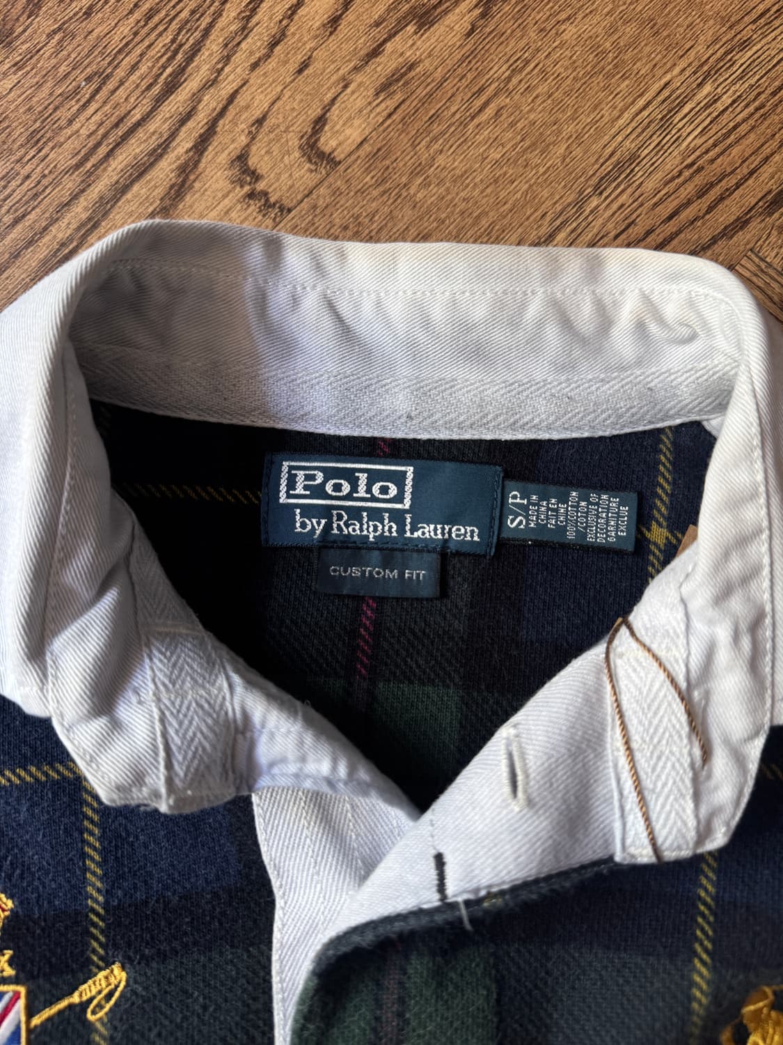 [S]폴로 랄프로렌 RL 폴로팀 블랙와치 체크 럭비 티셔츠 상품이미지2