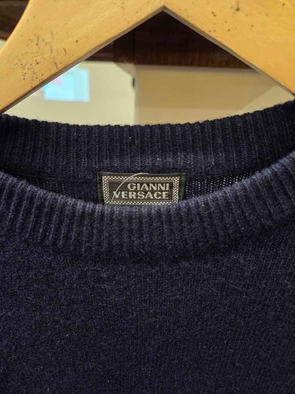 Versace 지아니 베르사체 메두사 체커보드 니트 상품이미지6