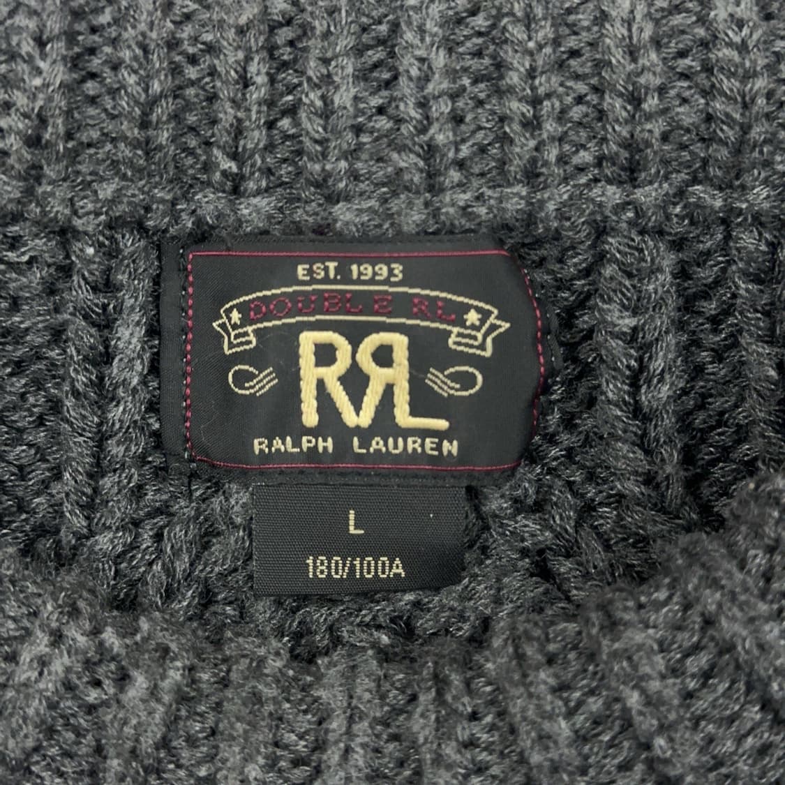 90s RRL 더블알엘 울 블렌드 케이블 니트 상품이미지3