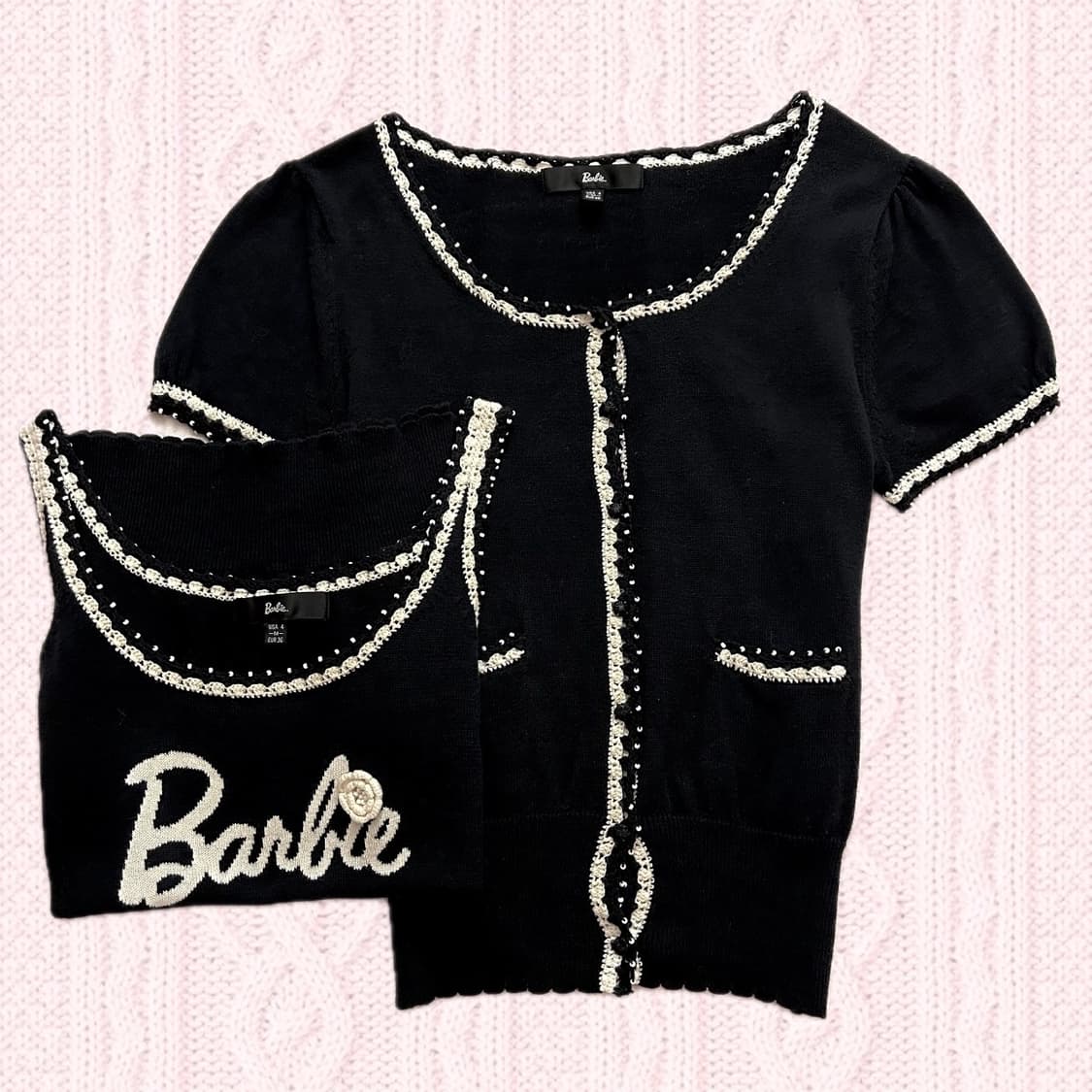 바비 나시 가디건 세트 로걀탑 공겜여주 고스로리 히메갸루 상품이미지1