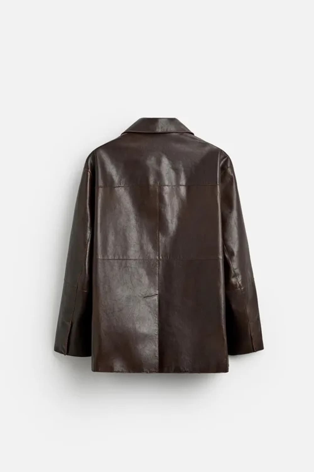 자라 리미티드에디션 레더 카코트 자켓 브라운 90s 아카이브 상품이미지4