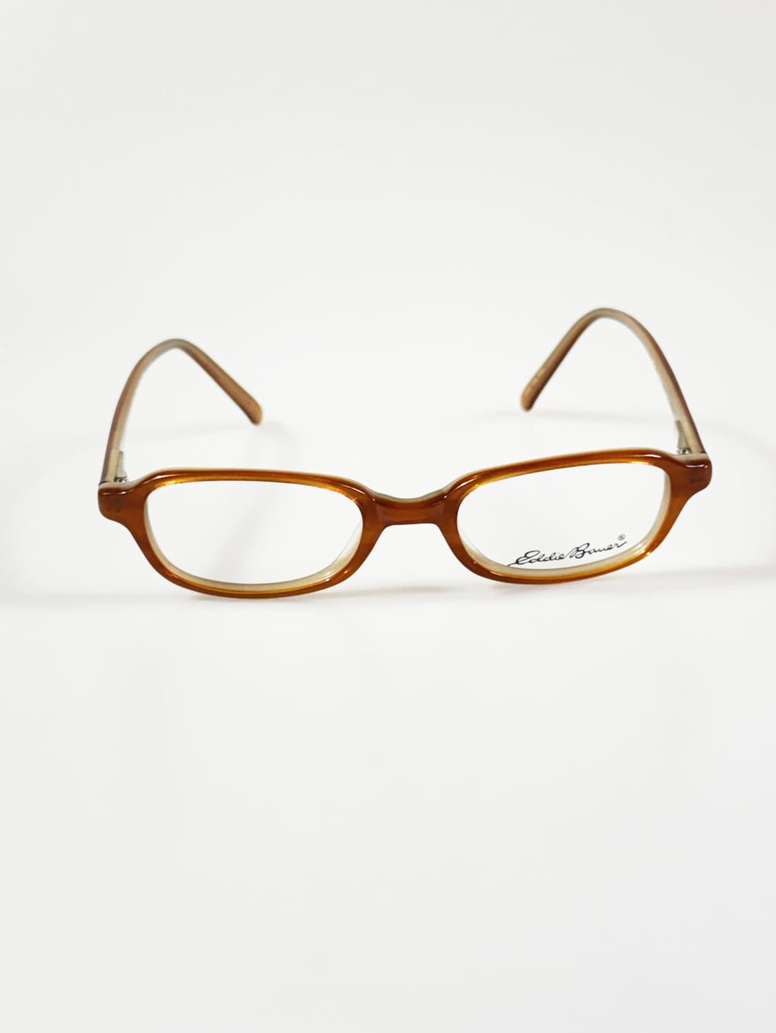 90s 에디바우어 엠버브라운 뿔테 스퀘어 빈티지 안경 상품이미지2