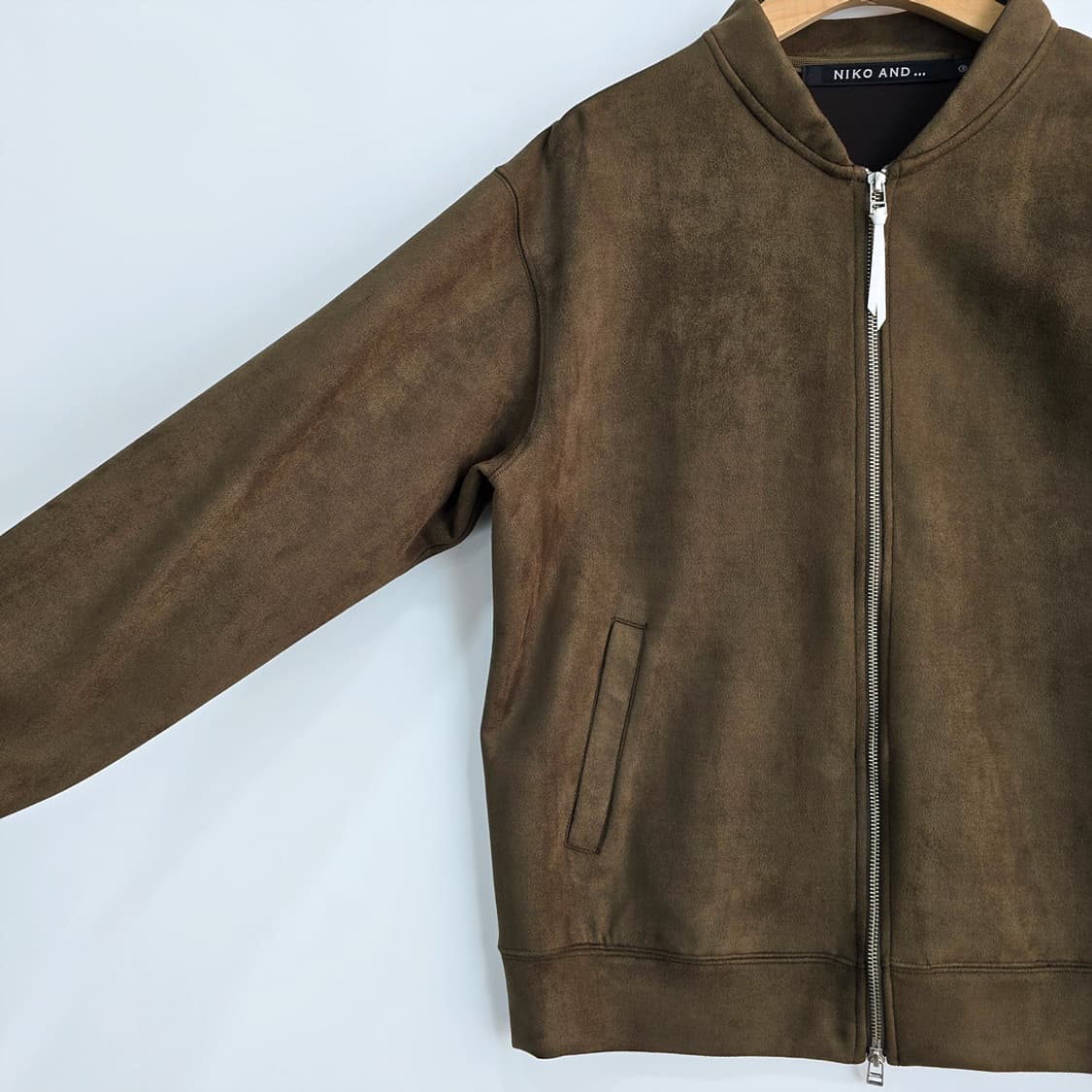 니코앤드 niko and 스웨이드 터치 집업 자켓 브라운 L 상품이미지3