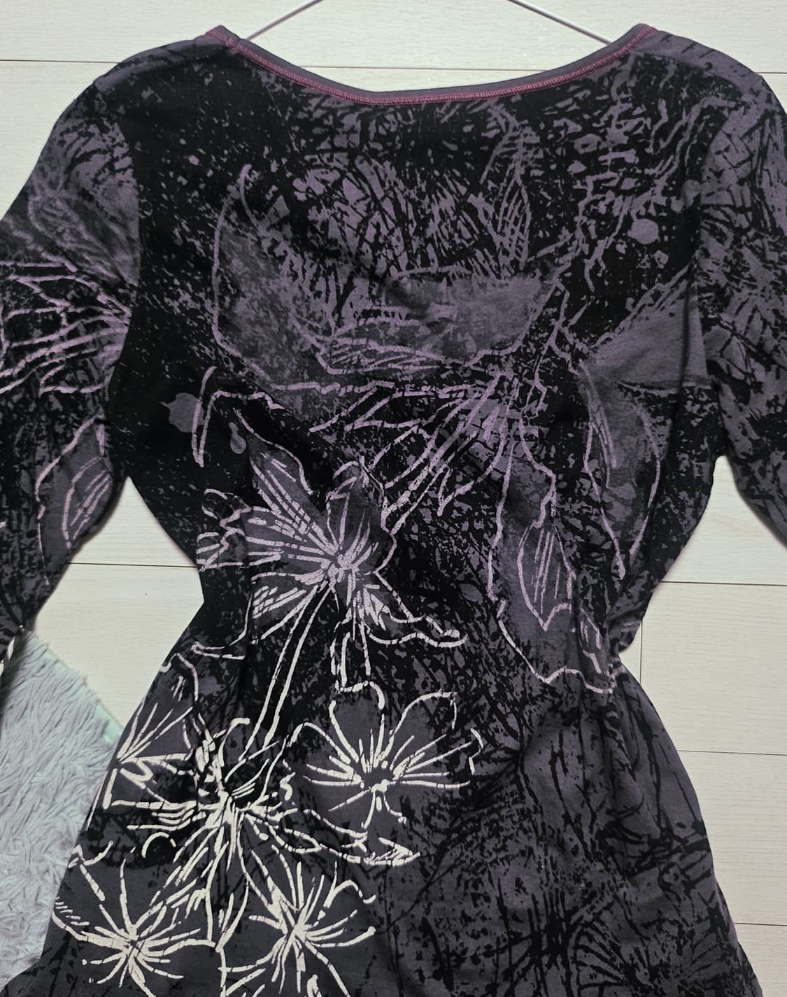 바닐라슈가 7부 슬리브 프린팅 티셔츠 탑 상품이미지2