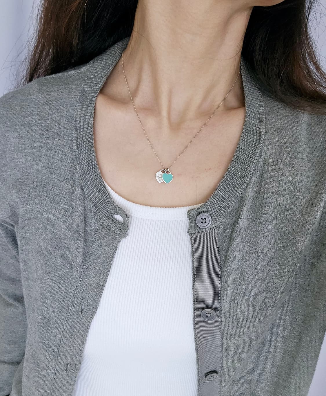 티파니앤코 리턴투 더블 하트 미니 민트 목걸이 [정품] 상품이미지7