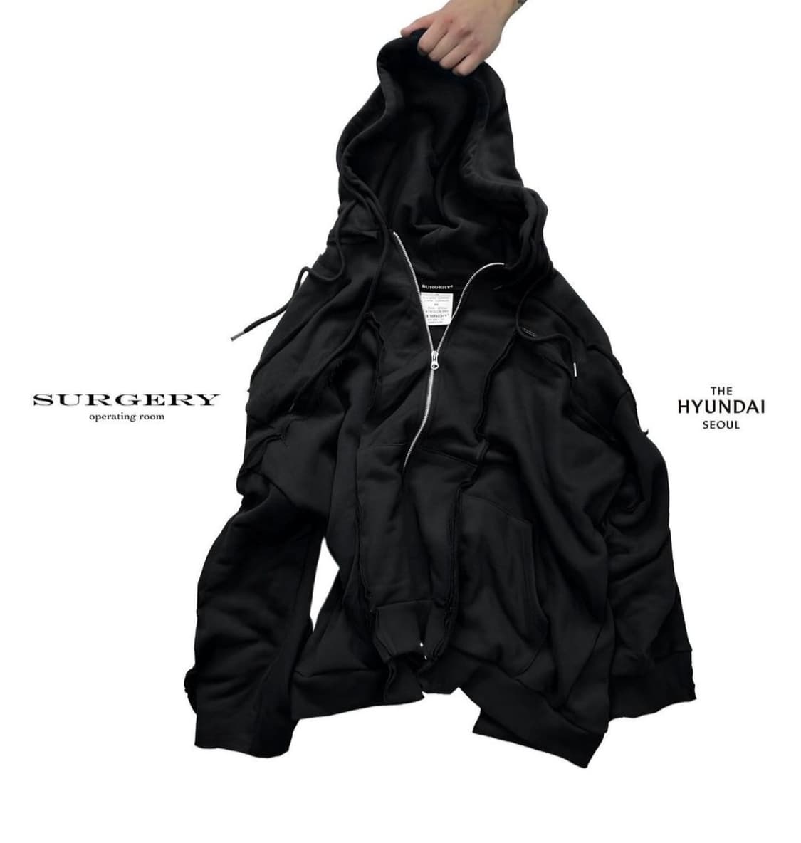 [OS] 써저리 리메이크 오버 후드 자켓 블랙 상품이미지1
