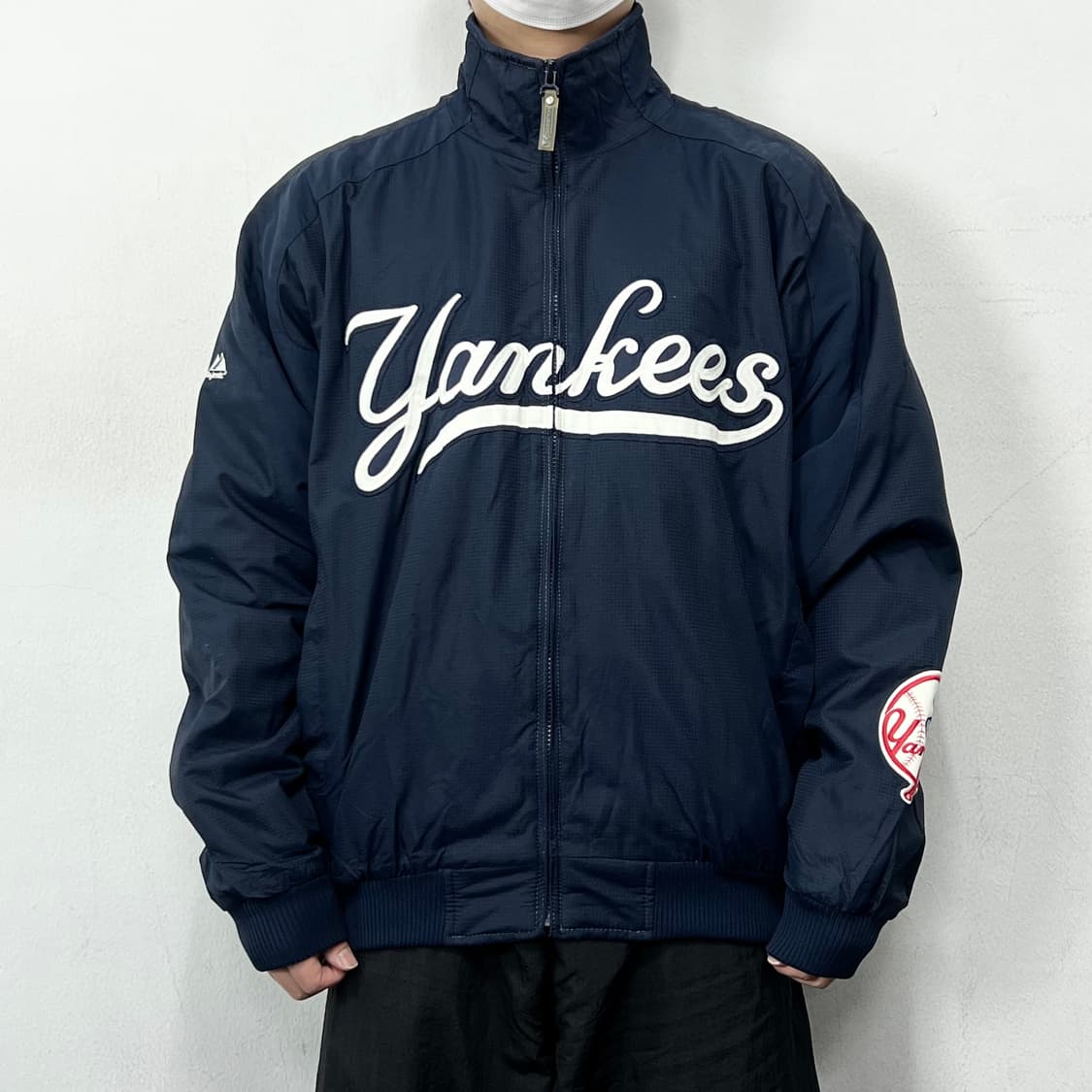 마제스틱 뉴욕 양키스 오버사이즈 오왼 바시티 자켓 상품이미지1