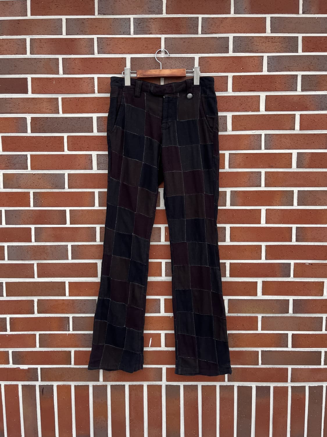 Vintage (japan made) 패치워크 부츠컷 팬츠  상품이미지1
