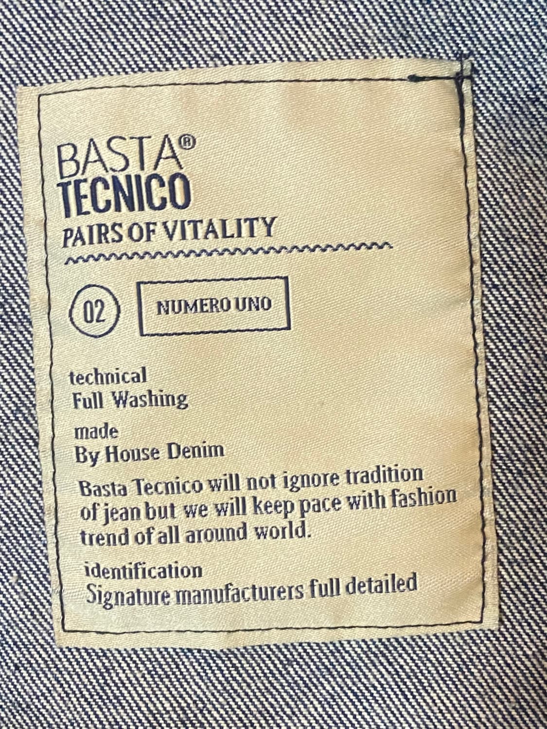 BastaTechnico 바스타테크니코 데님 자켓 M 상품이미지6