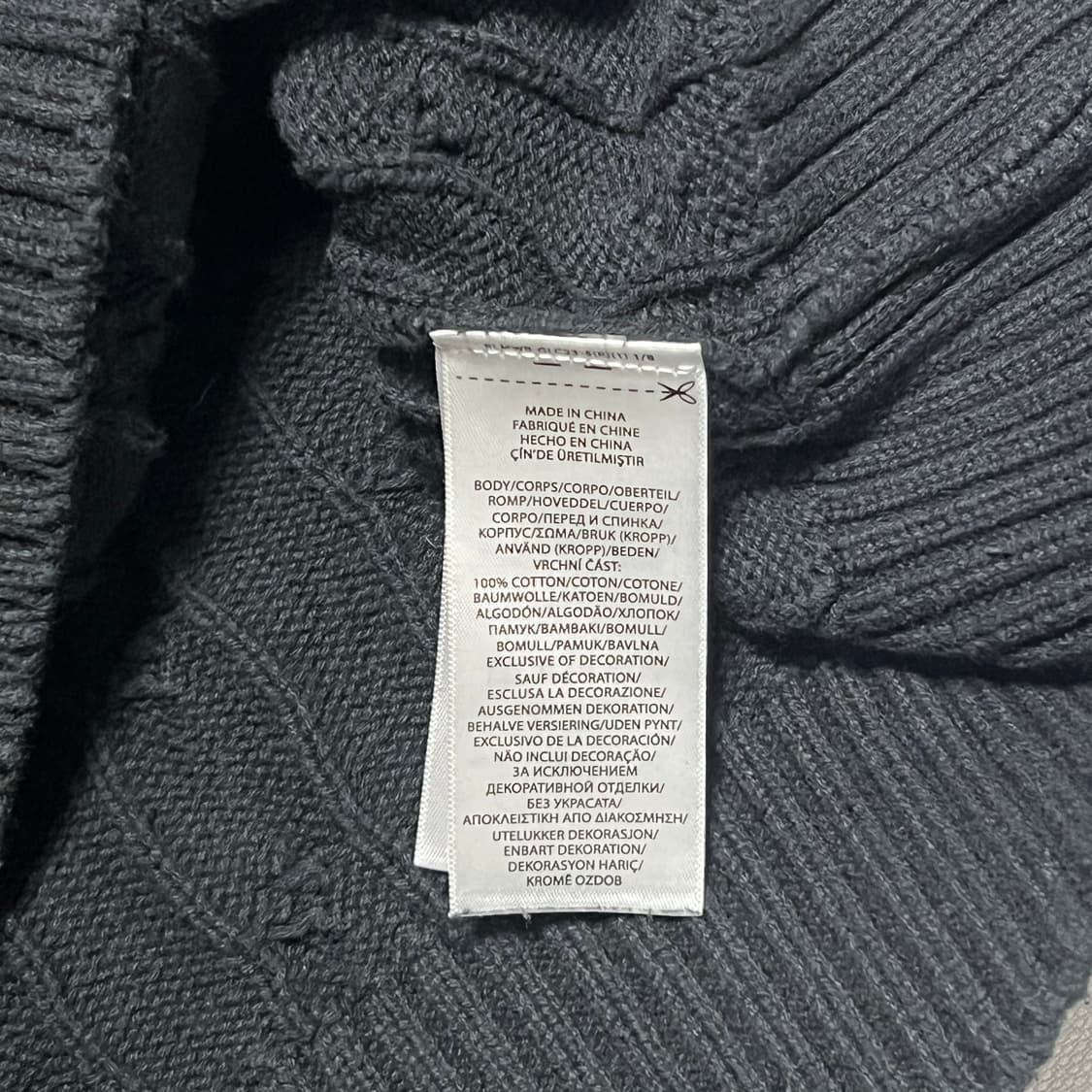 M 폴로랄프로렌 코튼 케이블 블랙 니트 상품이미지5