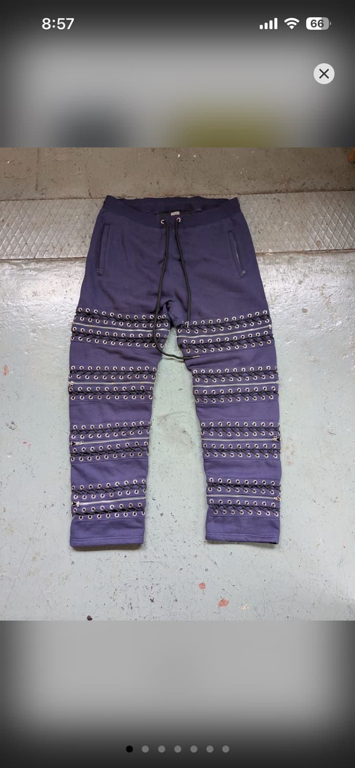 Hood by air 14fw zipoff laced sweatpants 상품이미지2