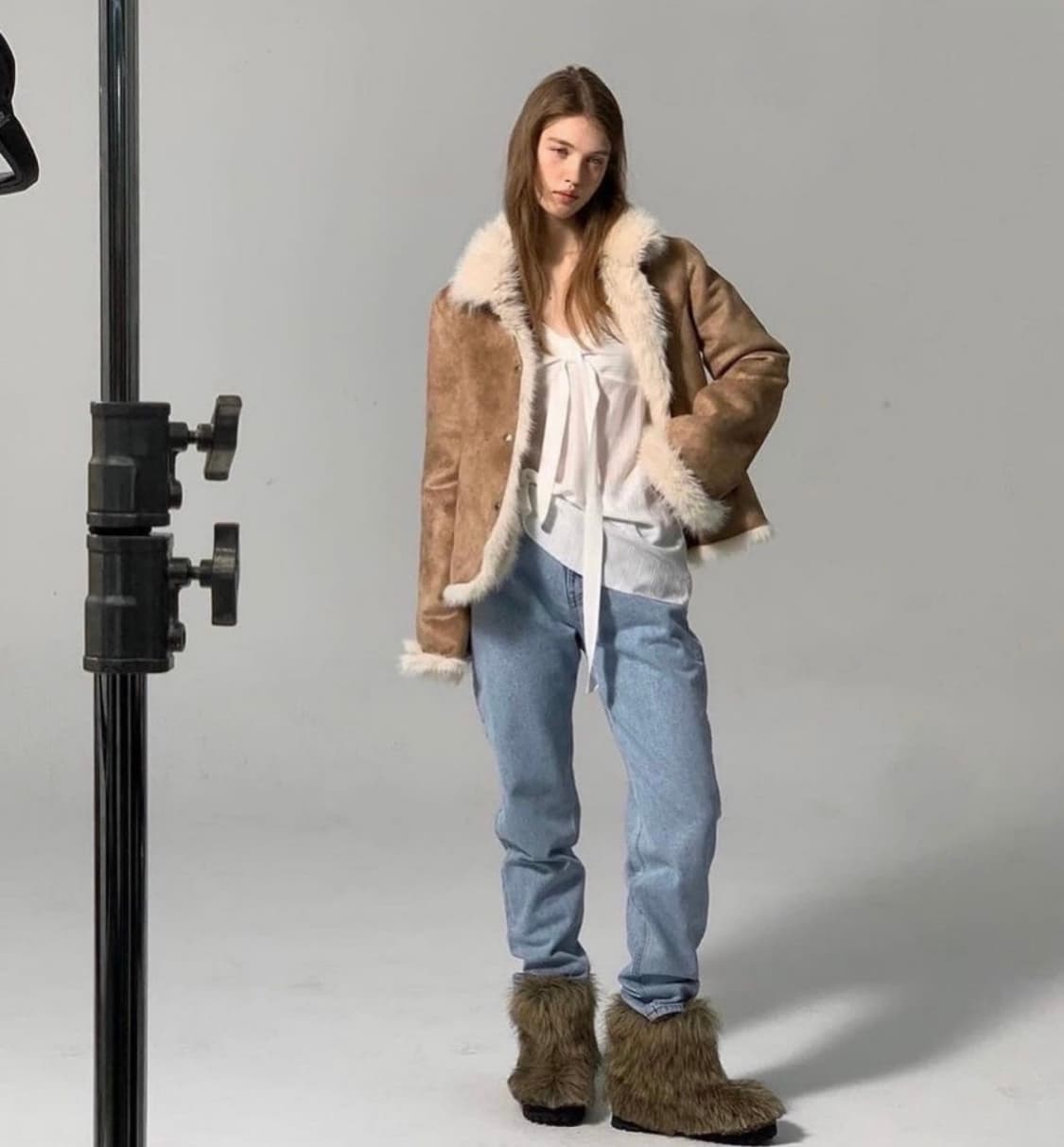 더바넷 시어링 퍼 무스탕 the barnnet 상품이미지5