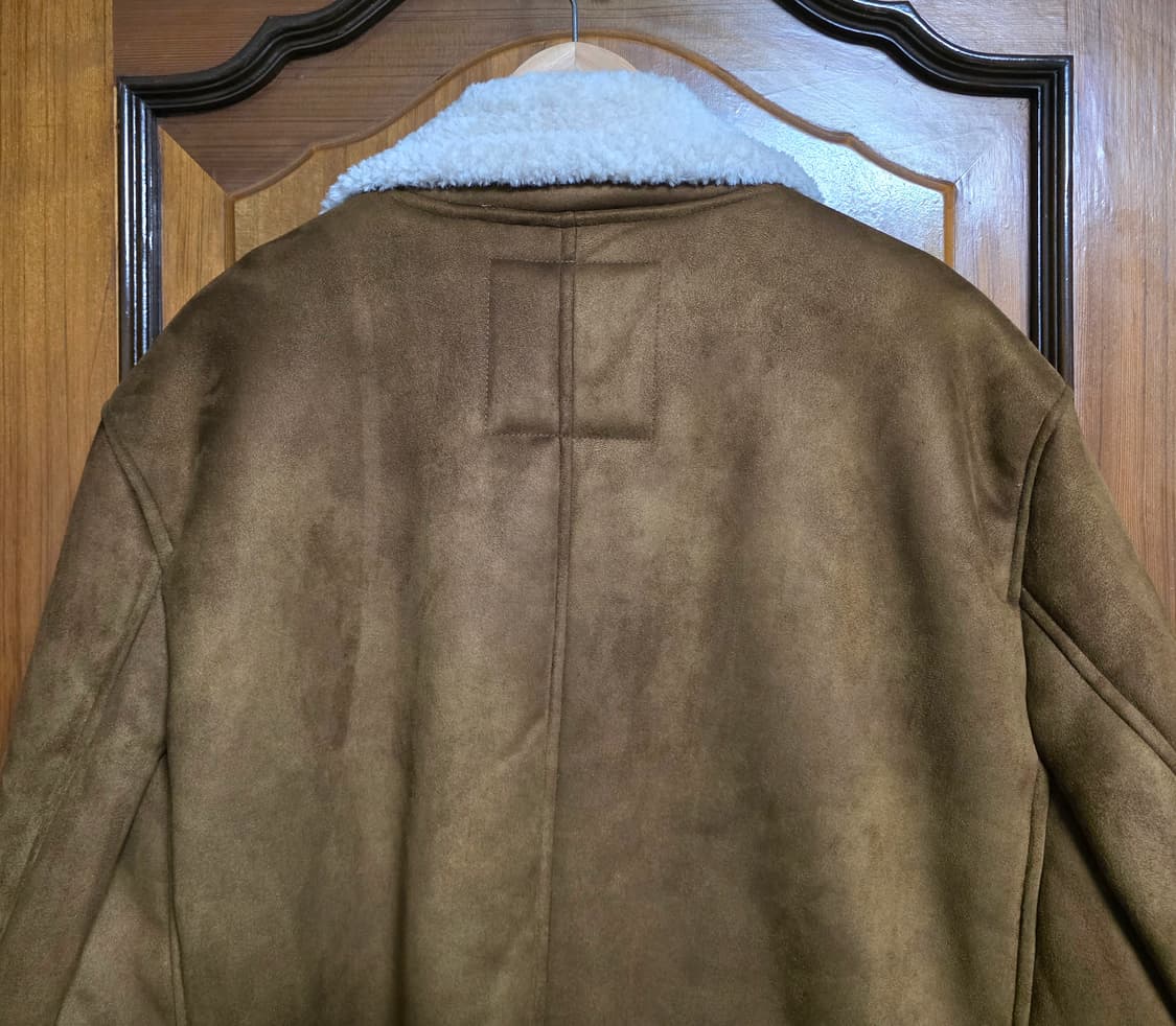 DKNY 프리미엄 비건 무스탕 XL 새상품 브라운 합피 코트 자켓 물세탁 상품이미지9