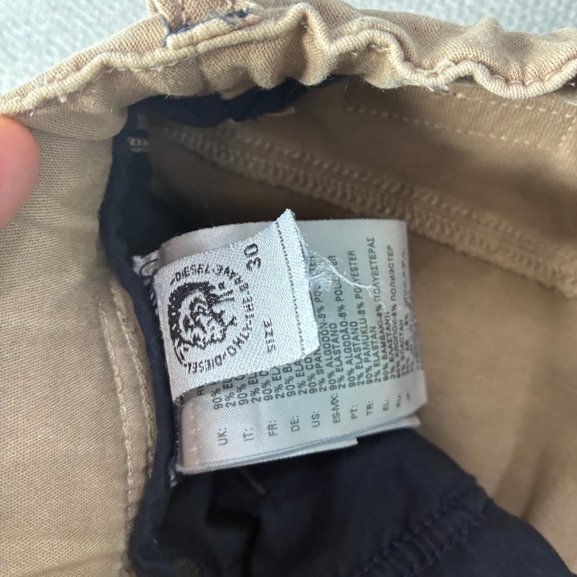 디젤 드로스토링 면바지 브라운 m 상품이미지4