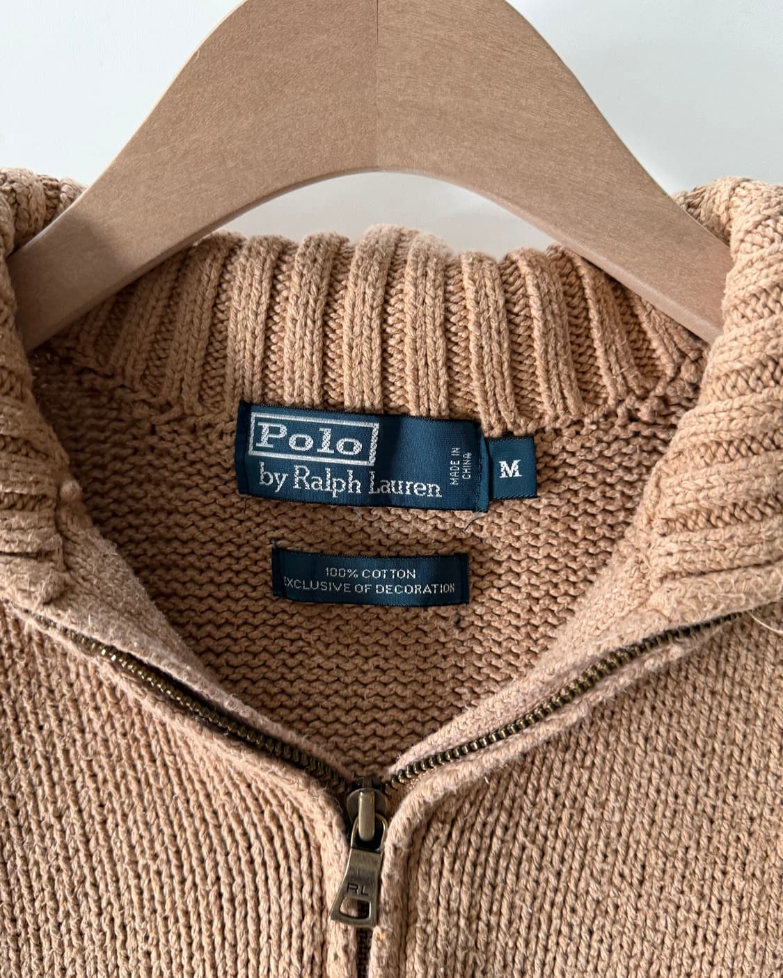 Polo 폴로 랄프로렌 베이지 컬러 하프집업 니트 상품이미지6