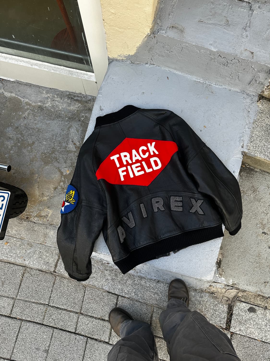 avirex 아비렉스 90s 트랙필드 레더 바시티 자켓 상품이미지1