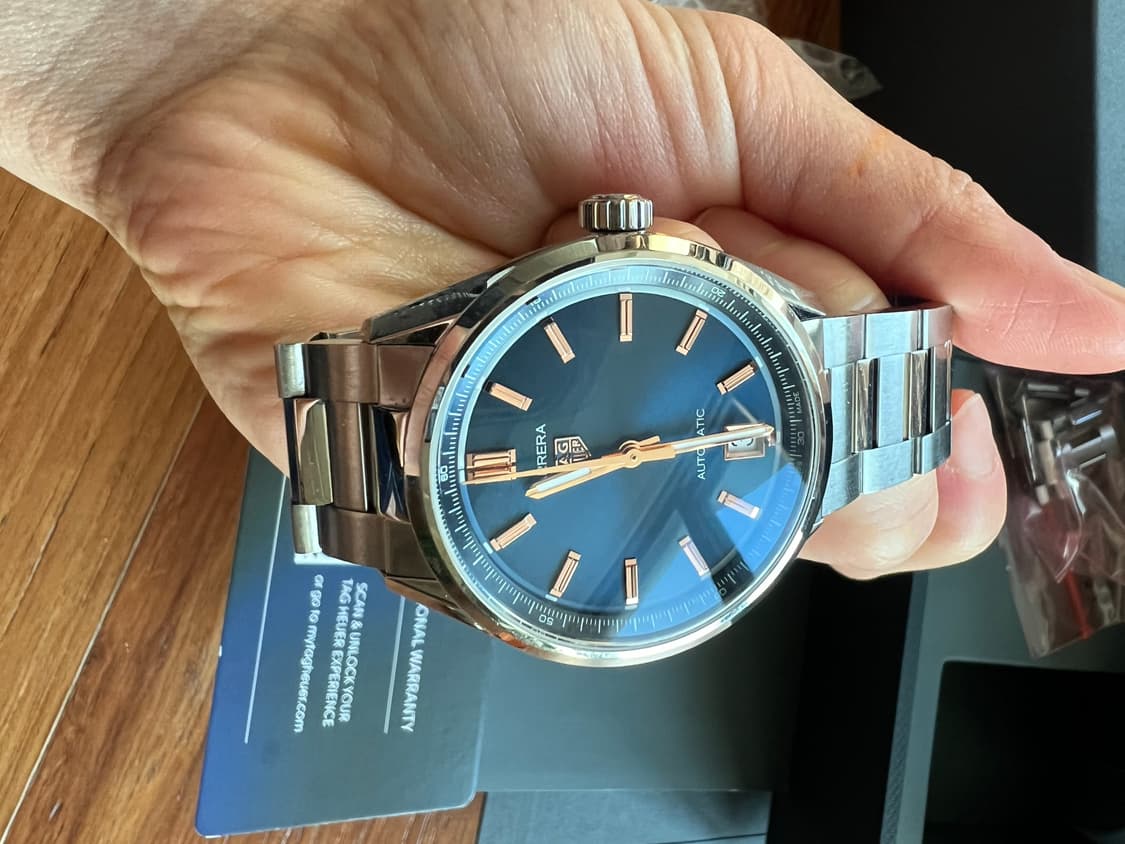 태그호이어 까레라 36mm 오토매틱 블루 청판 wbn2311 풀박 상품이미지9