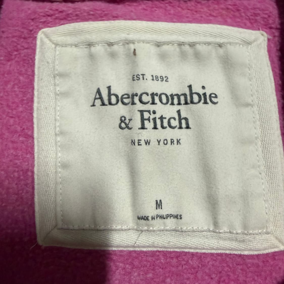 대장템 슬림핏 아베크롬비 핑크 후드집업 m 상품이미지3