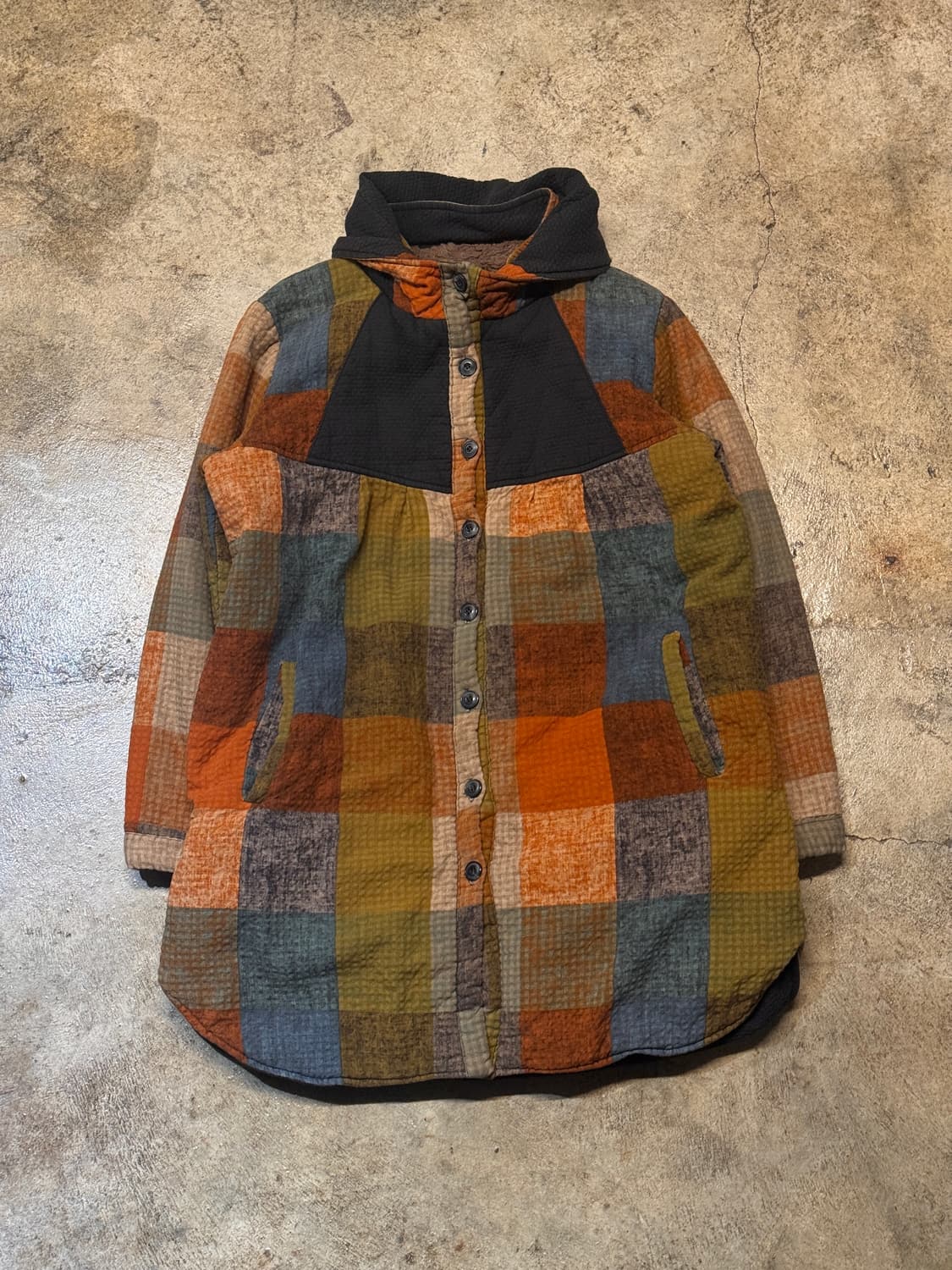 44-66 ) JPN Color Panel Boa Coat 상품이미지1