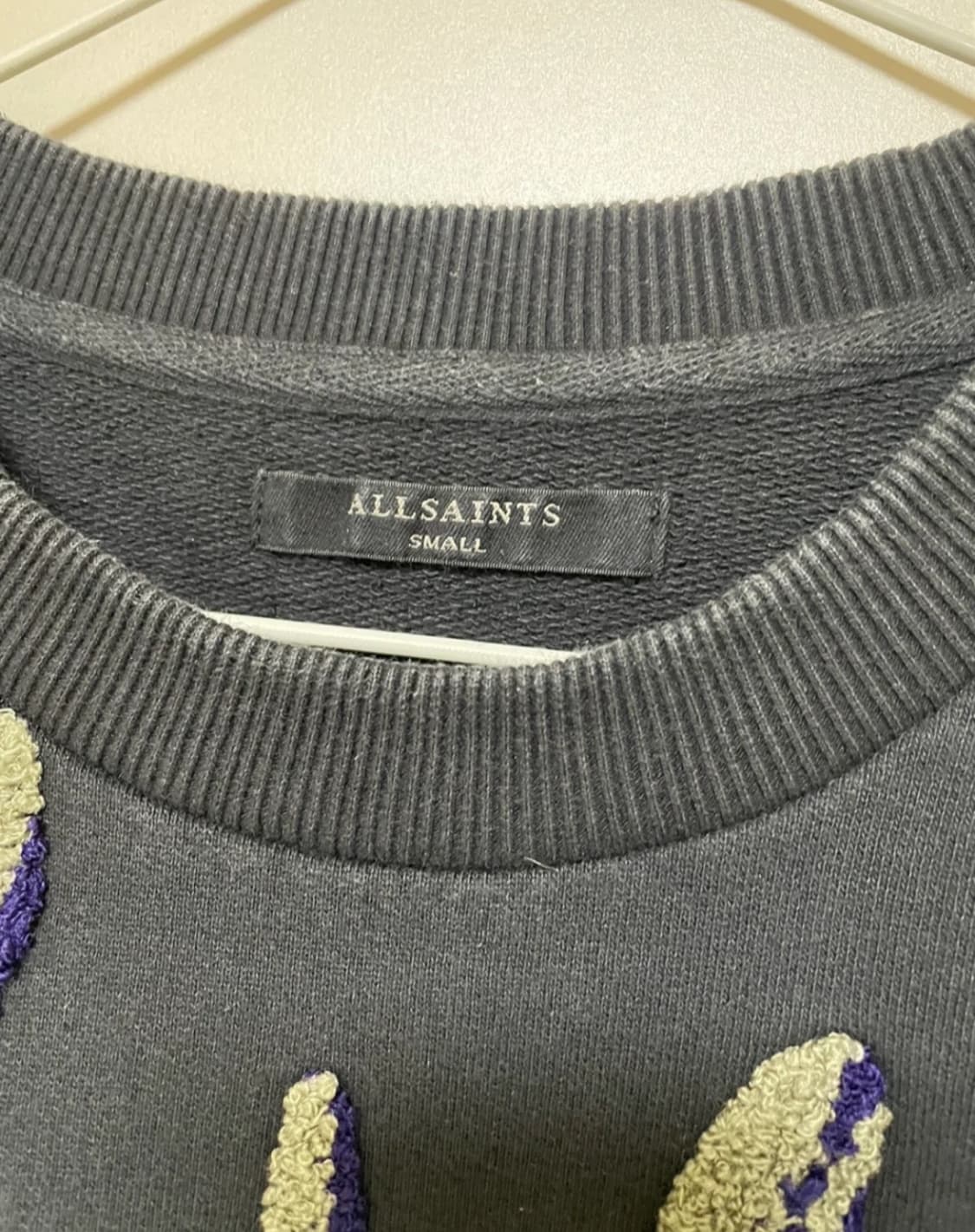올세인츠 블랙 스웨트셔츠 S 상품이미지2