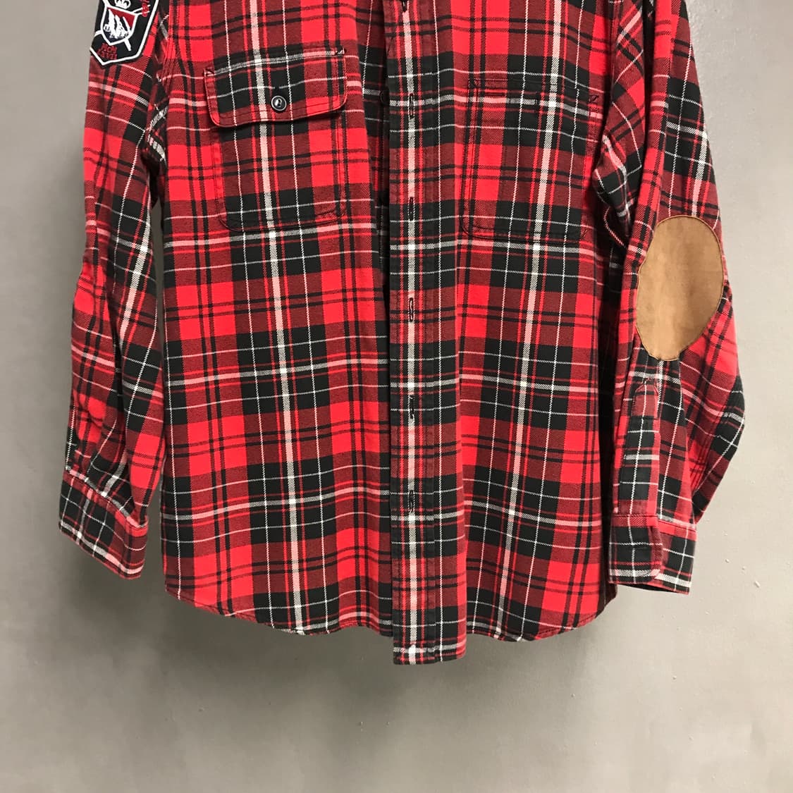 폴로 랄프로렌 패치 체크 셔츠 L 상품이미지3