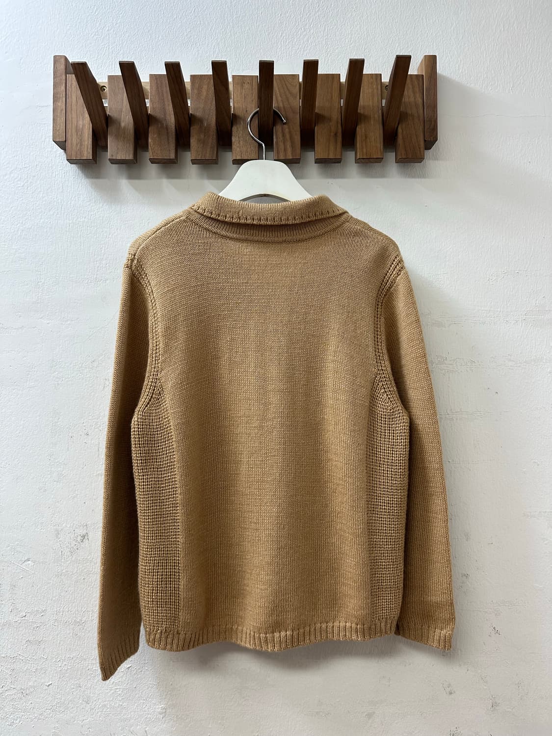 일본빈티지 울 100% 카라 니트 가디건 상품이미지4