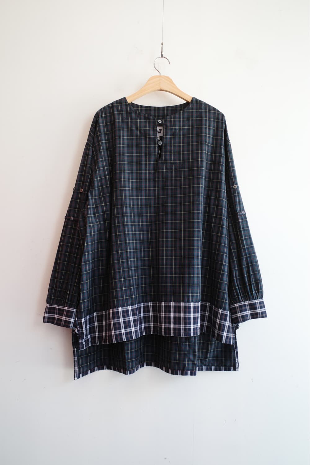 AIE by 네펜데스 뉴욕 체크패턴 투웨이 롱셔츠 (MADE IN USA 상품이미지1