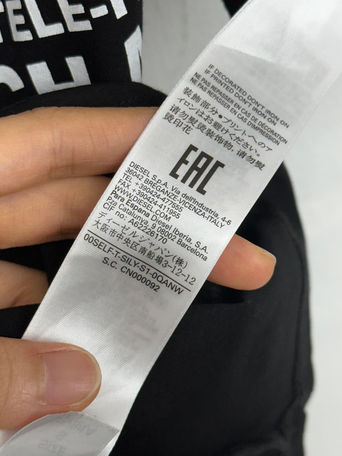 Diesel TSily Diagonal Typography T-Shirt 상품이미지7