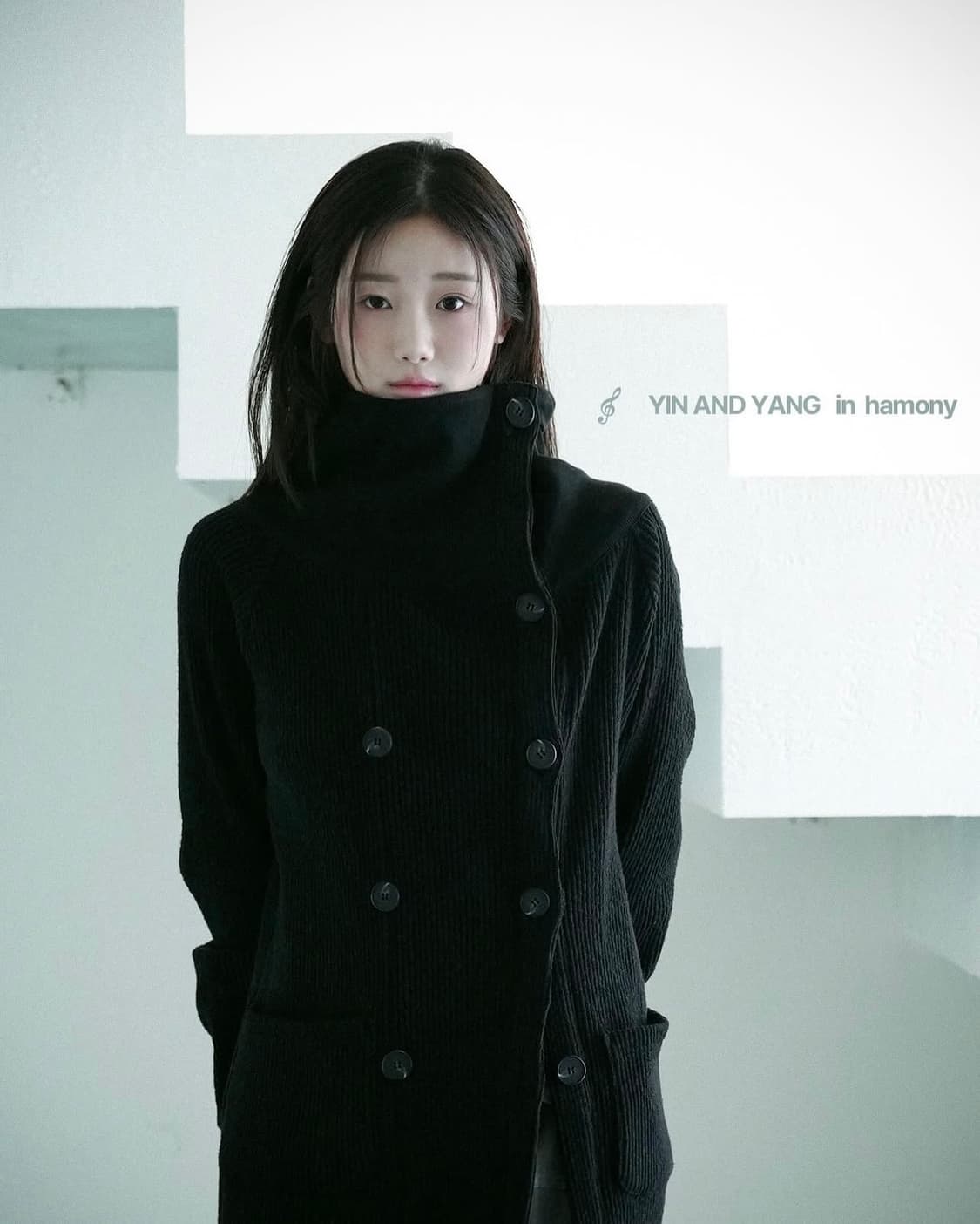 인앤양인하모니 Double button cardigan black 상품이미지1