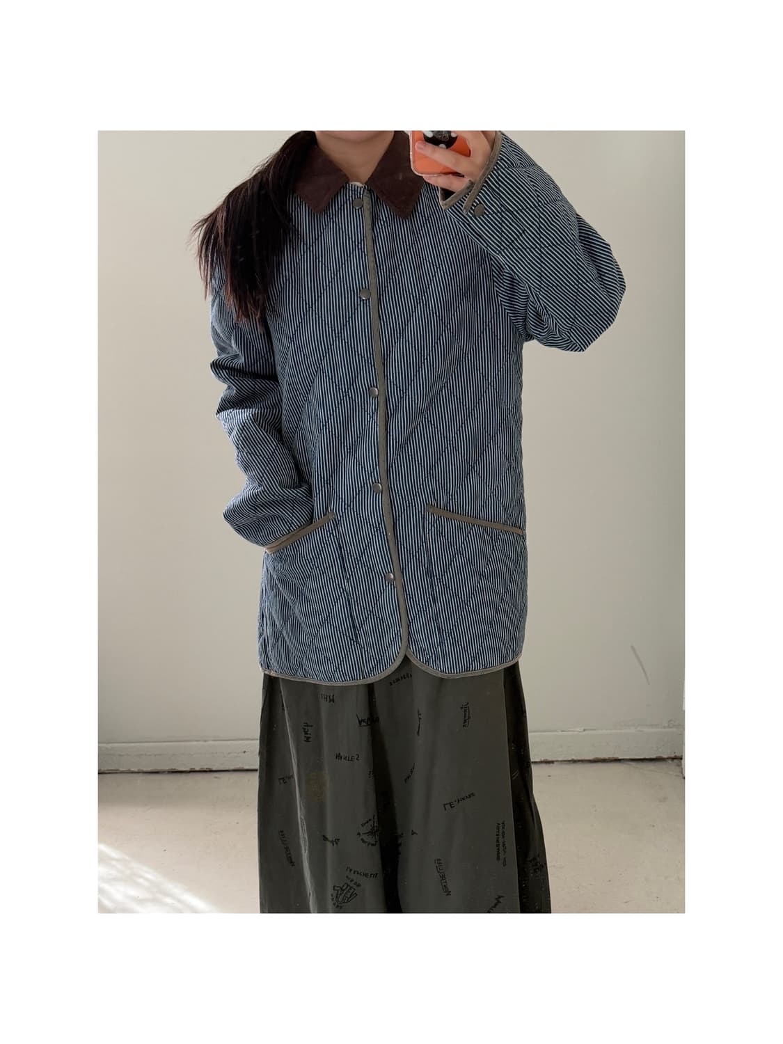 일본빈티지 BAFFY 히코리 퀄팅자켓 상품이미지1