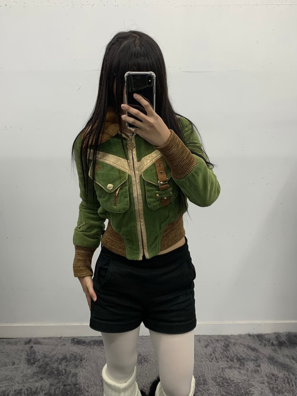 이고이스트 y2k 크롭 퍼 자켓 상품이미지3