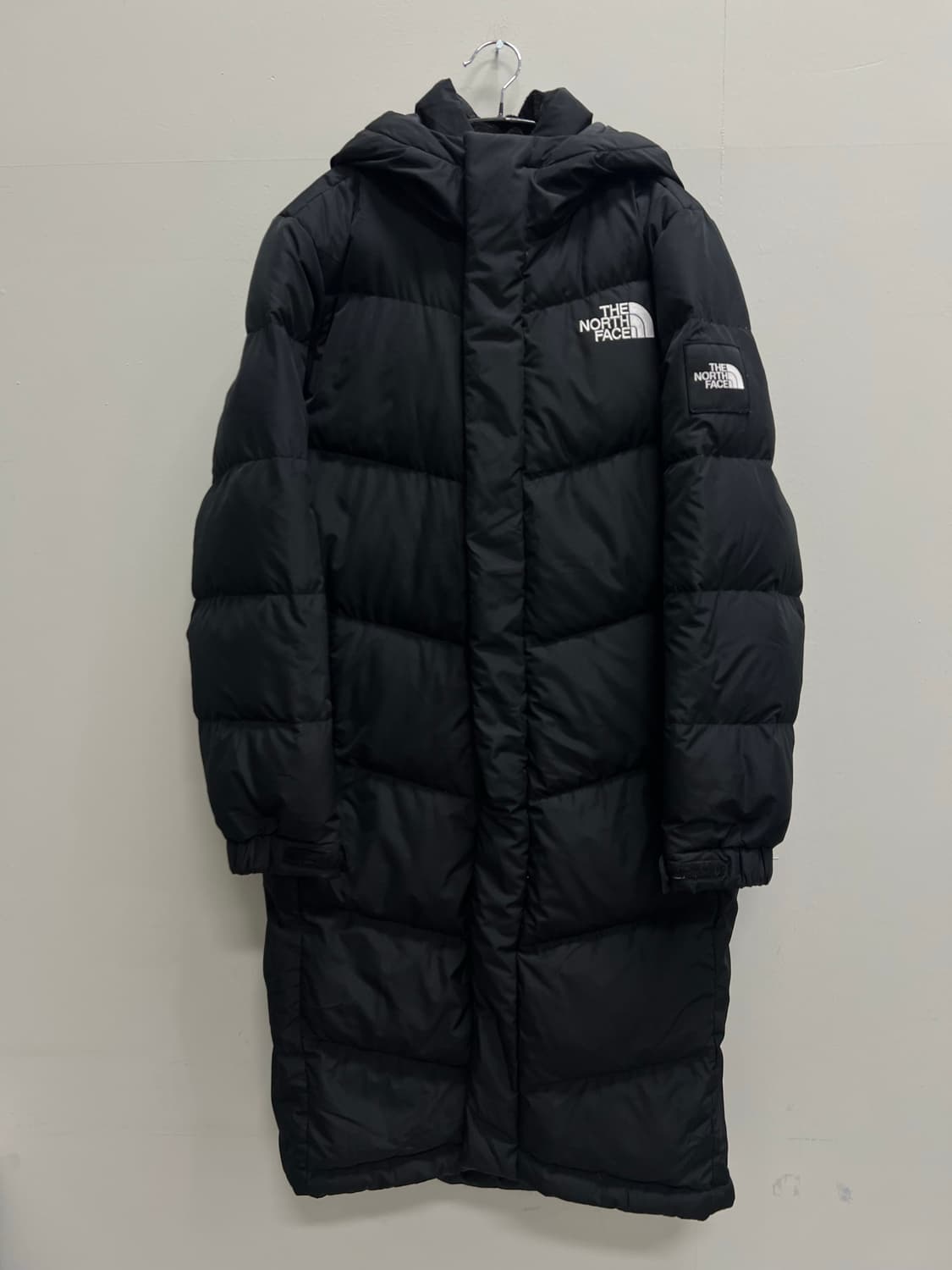 노스페이스 익스플로링2 구스다운 롱 패딩 코트 블랙 상품이미지2