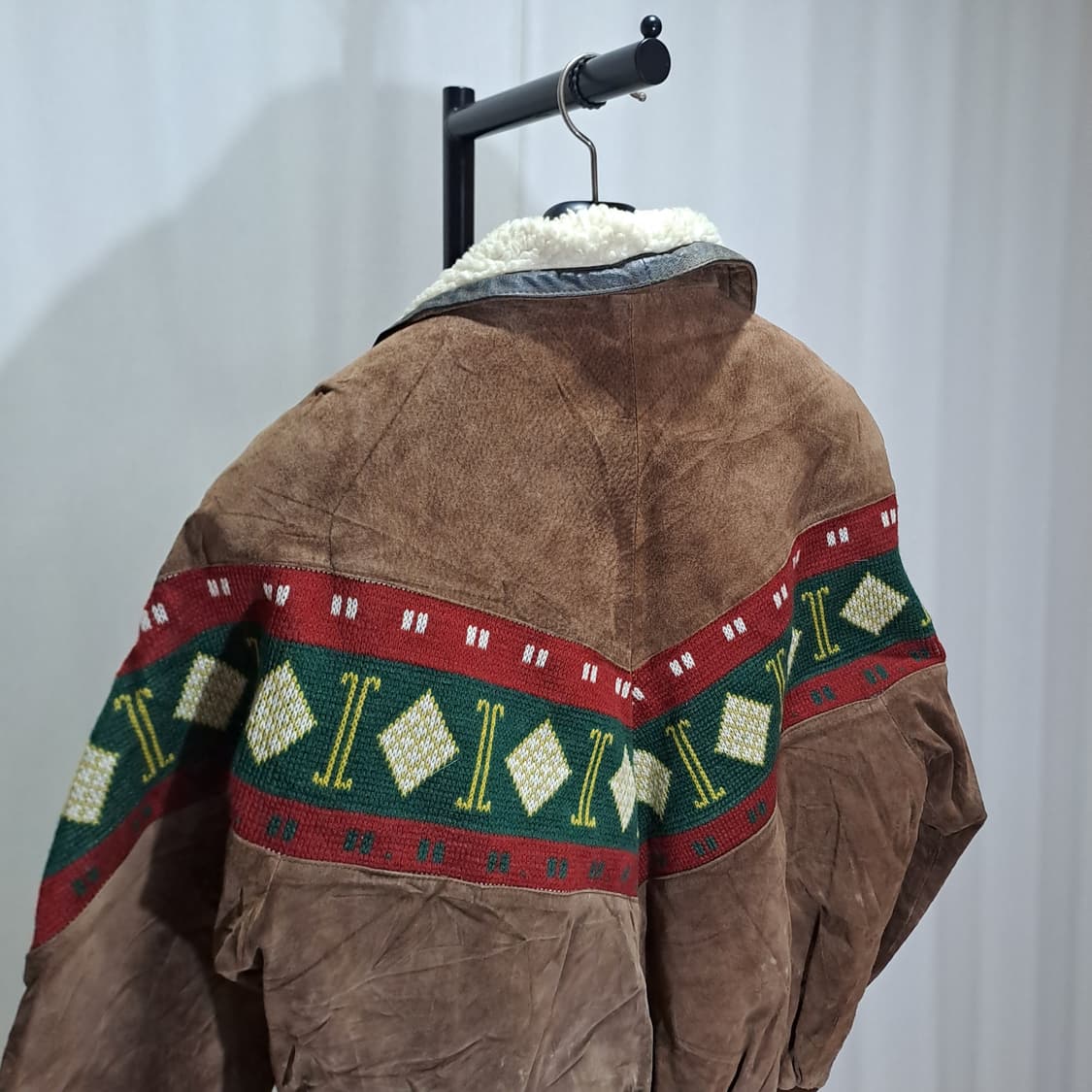 (택포) 빈티지 리얼레더 쉐르파 자켓 L B200 상품이미지5