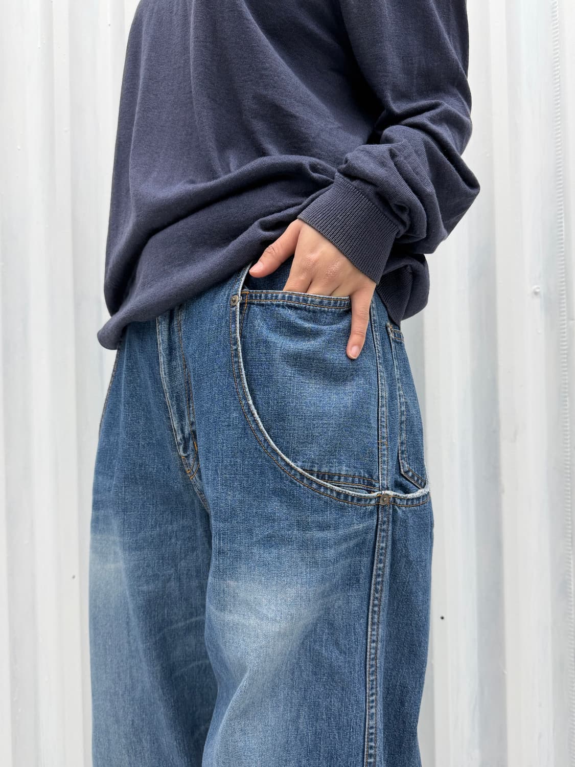 Zucca egg shaped pocket denim pants 상품이미지4