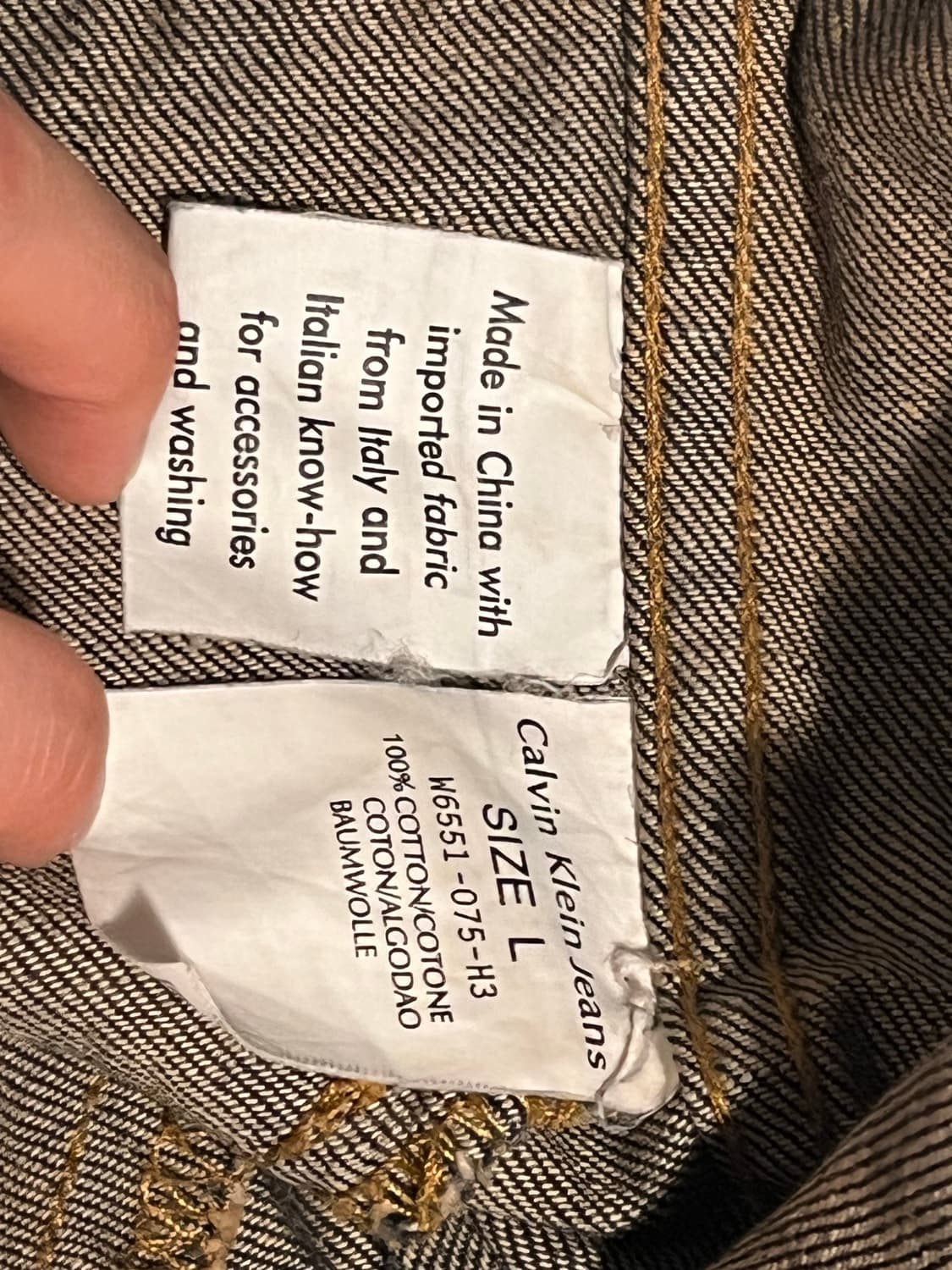 캘빈클라인 진스 데님 바이커 재킷 y12067 L 상품이미지4