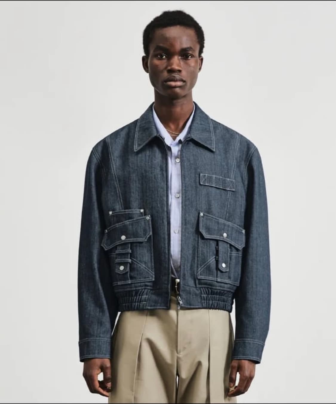 급매) 엘무드 데님 블루종 자켓 48사이즈 상품이미지1