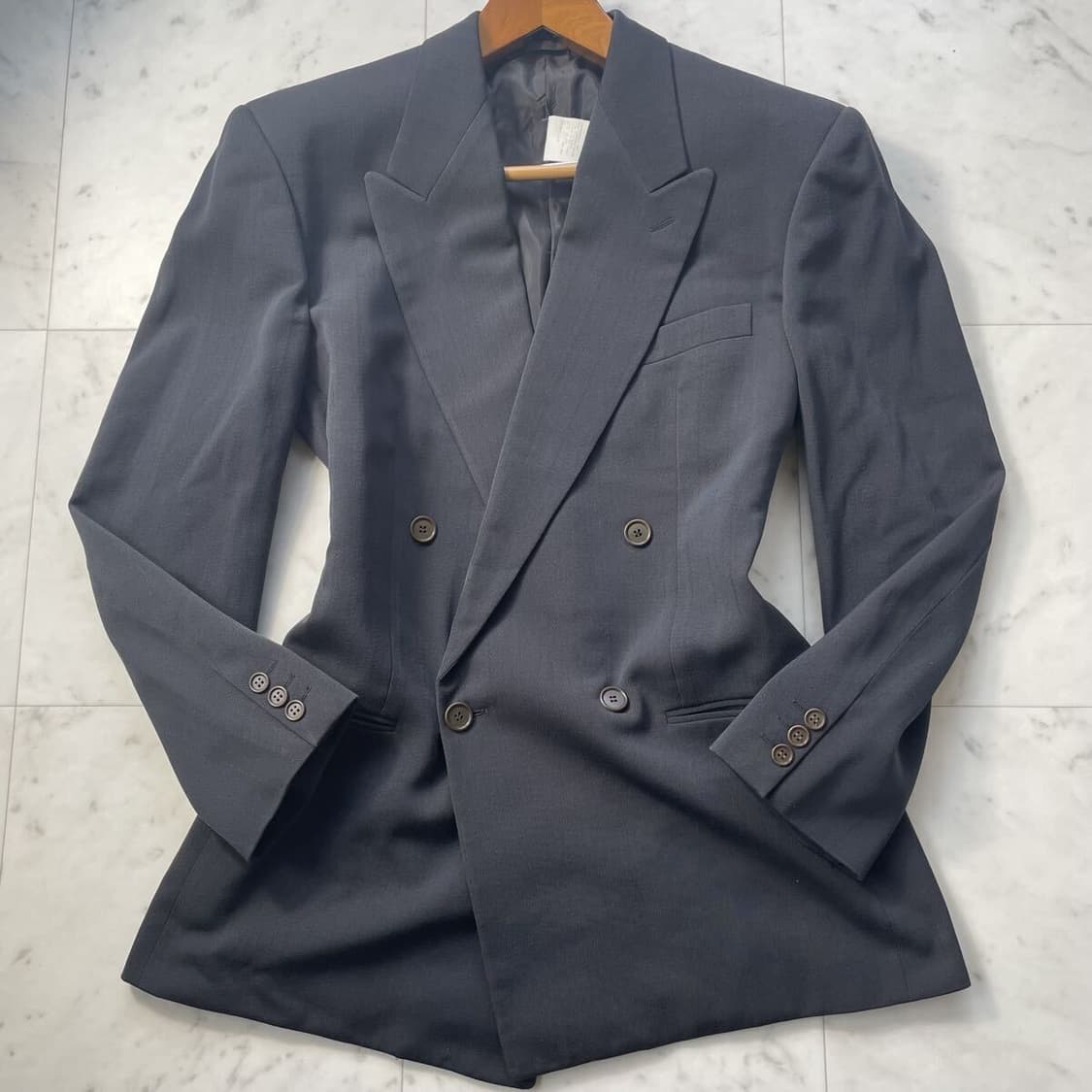 조르지오 아르마니 블랙라벨 차콜그레이 셋업 수트 더블수트 드라이완 50사 상품이미지2