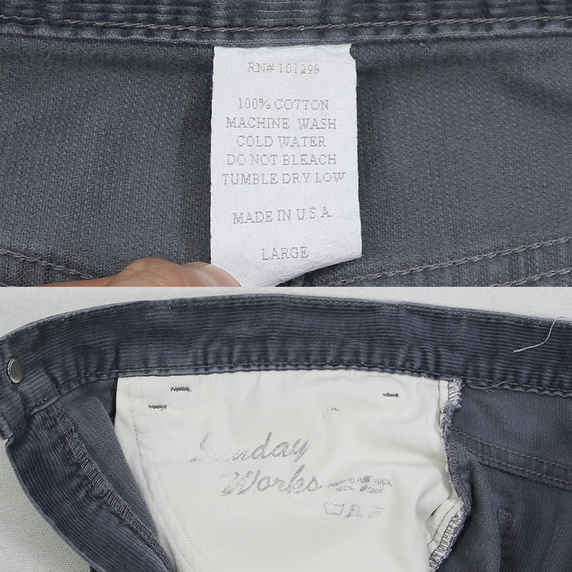 (착용컷) SUNDAY WORKS 코듀로이 진 (남성용 34) 상품이미지7