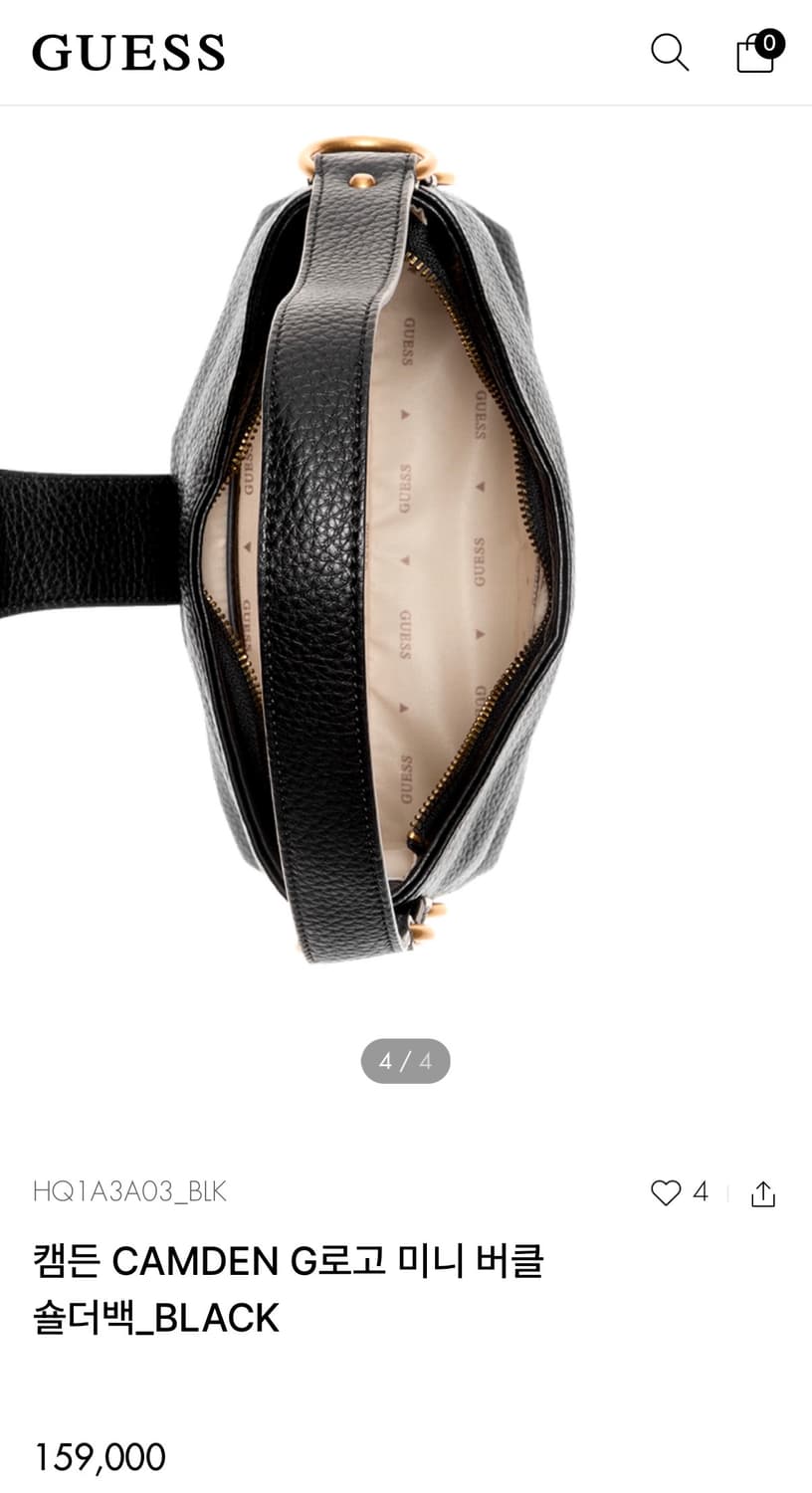 게스 G로고 숄더백 블랙 (새상품) 상품이미지4